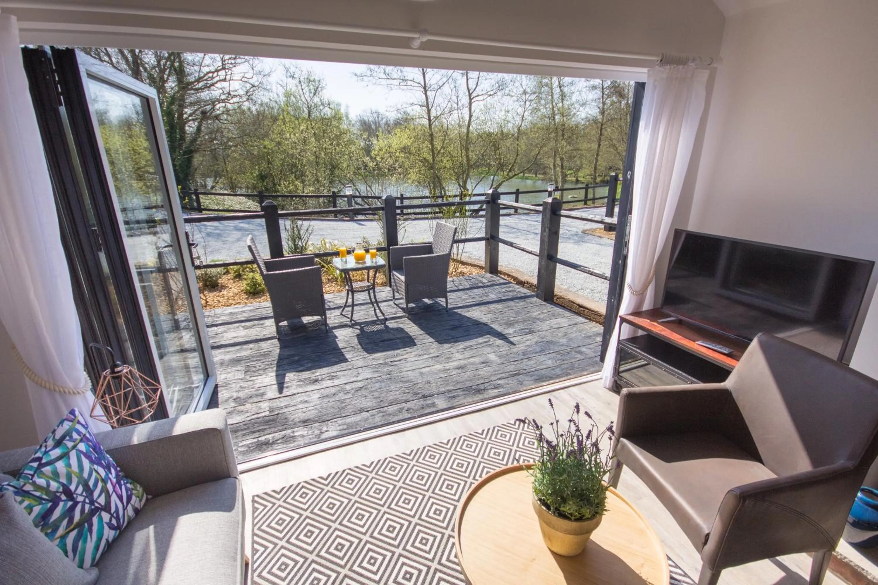 Balcony/Terrace in The Lakes Rookley Holiday Park