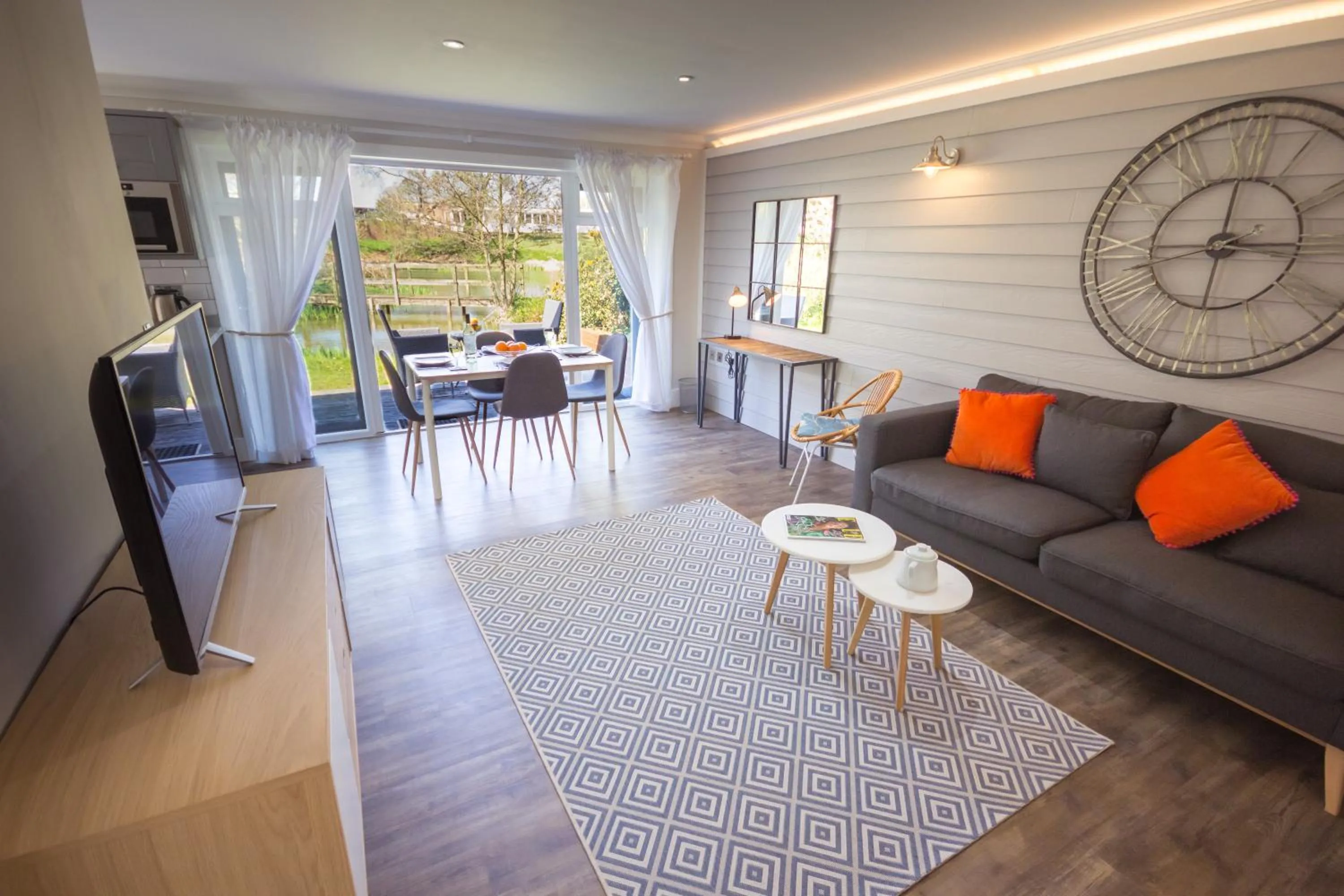 Living room in The Lakes Rookley Holiday Park