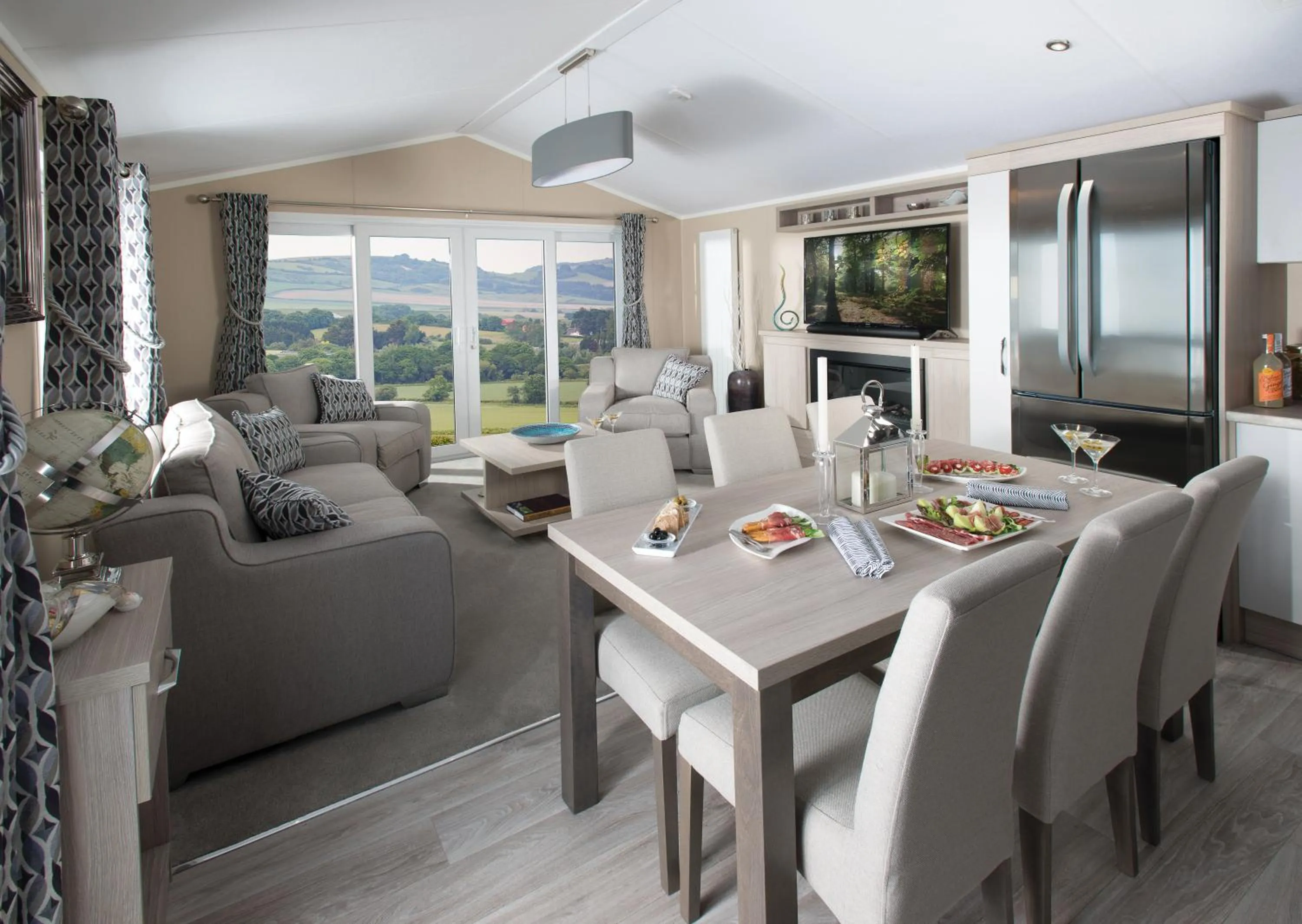 Living room in The Lakes Rookley Holiday Park