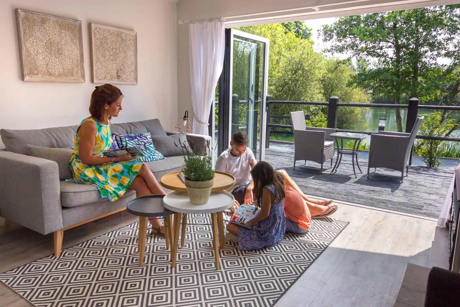 Patio in The Lakes Rookley Holiday Park