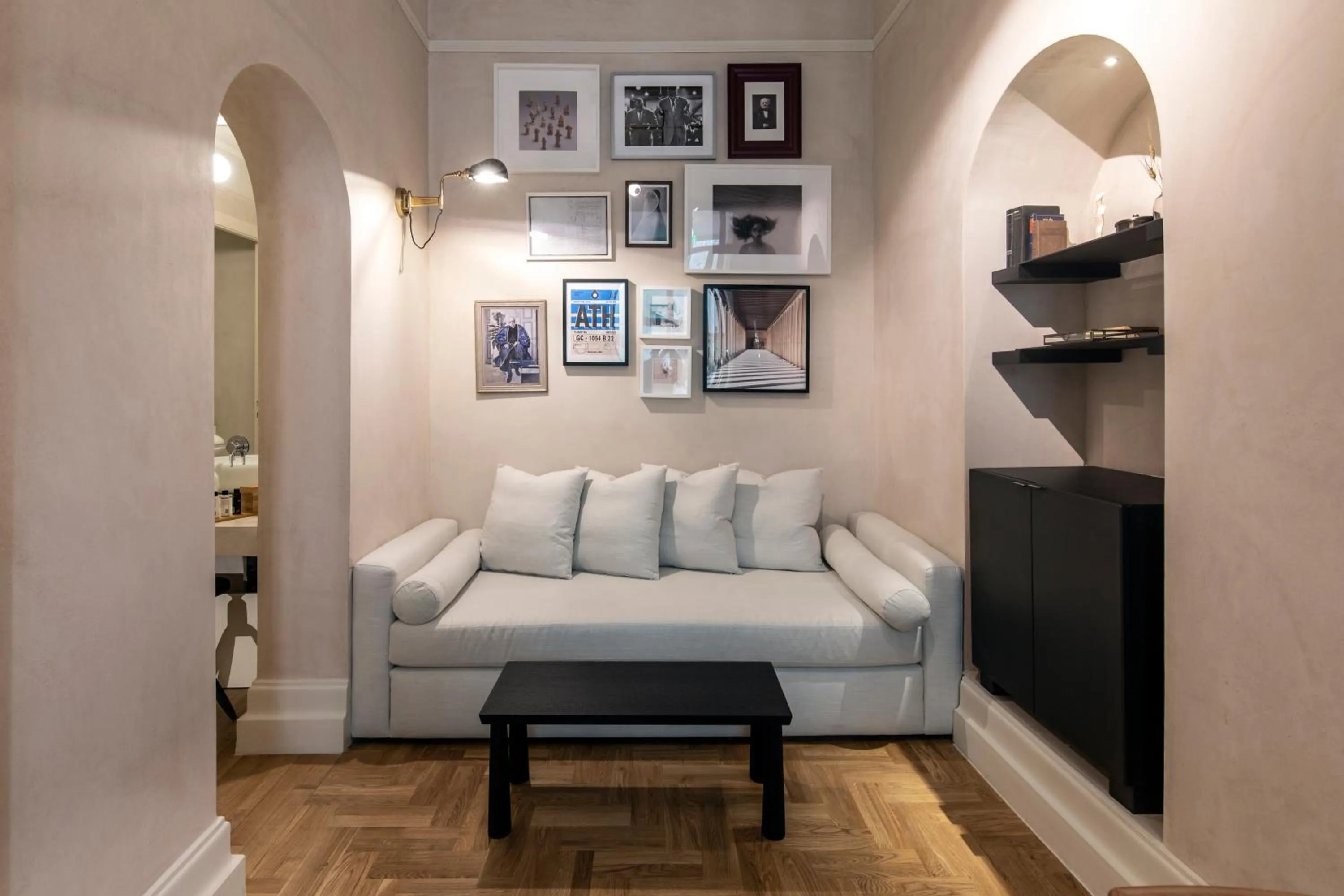 Seating area in Monsieur Didot