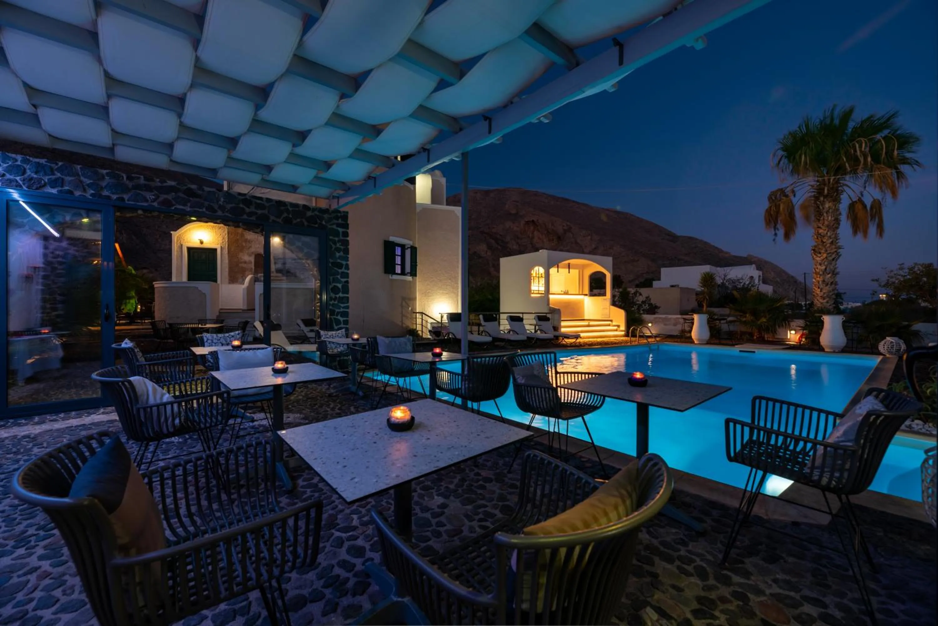 Lounge or bar in Villa Anemomilos Perissa