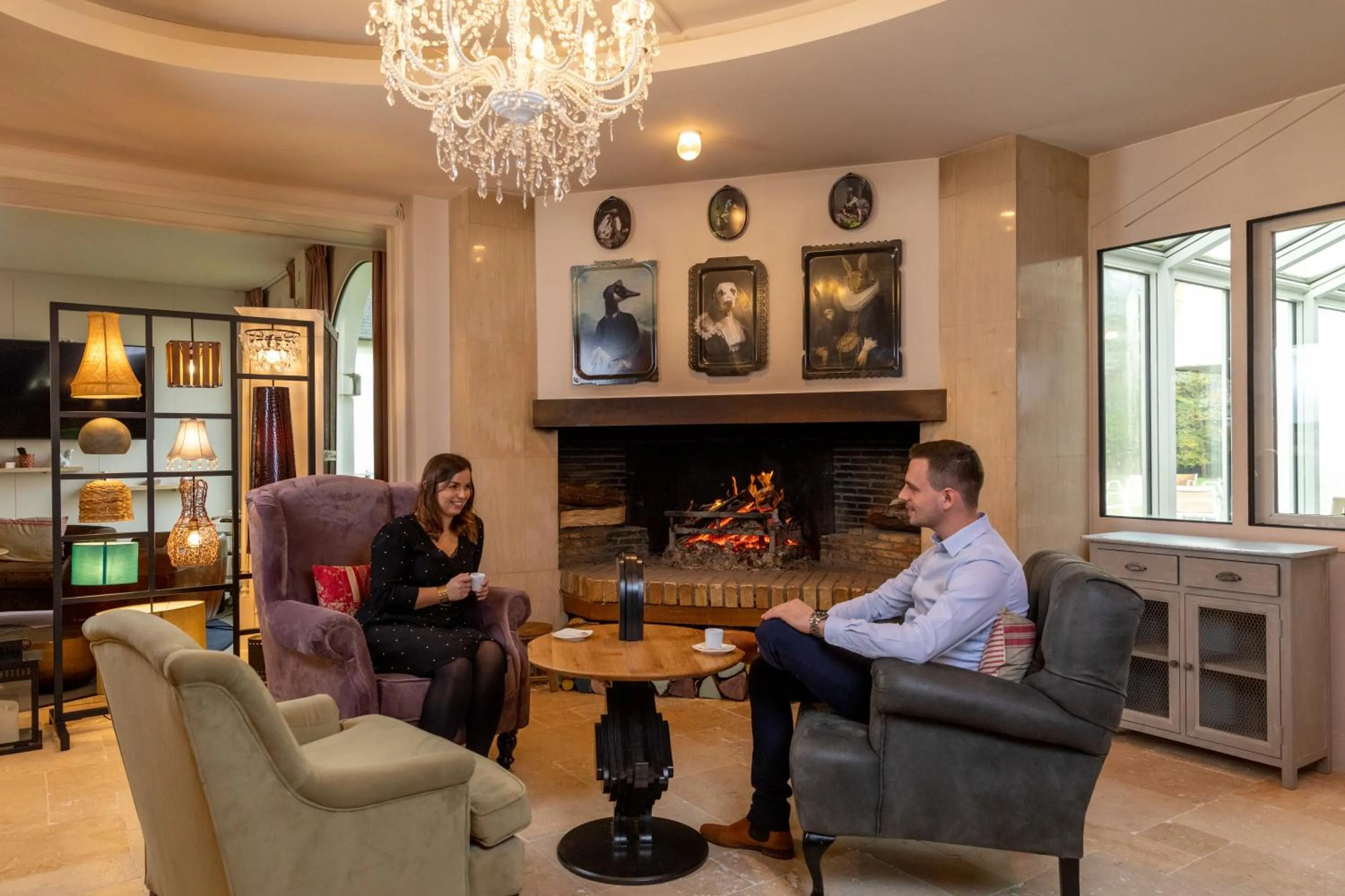 Living room in Demeures de Campagne Parc du Coudray - Barbizon