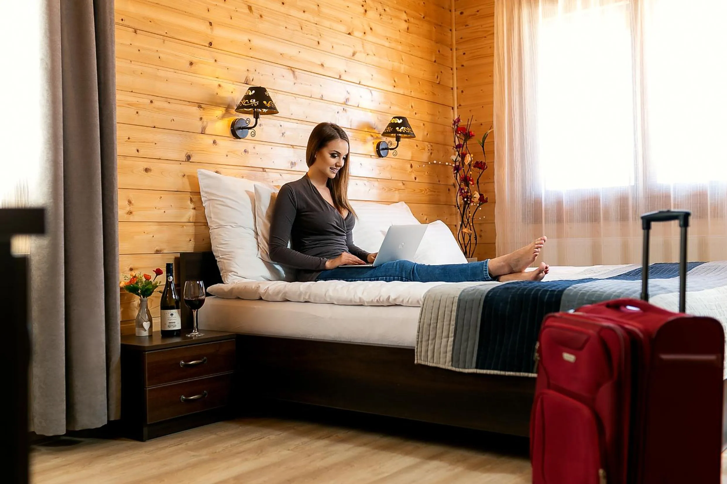 Bed in Barrico Thermal Hotel