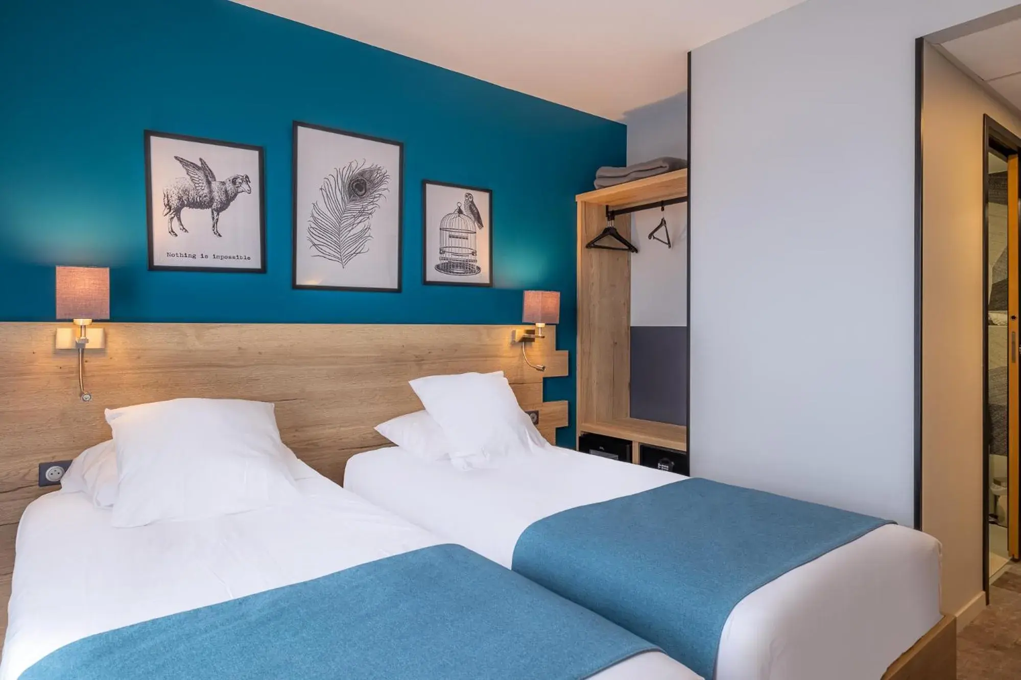 Twin Room in The Originals City, Ax Hotel, La Châtaigneraie Twin Room in The Originals City, Ax Hotel, La Châtaigneraie