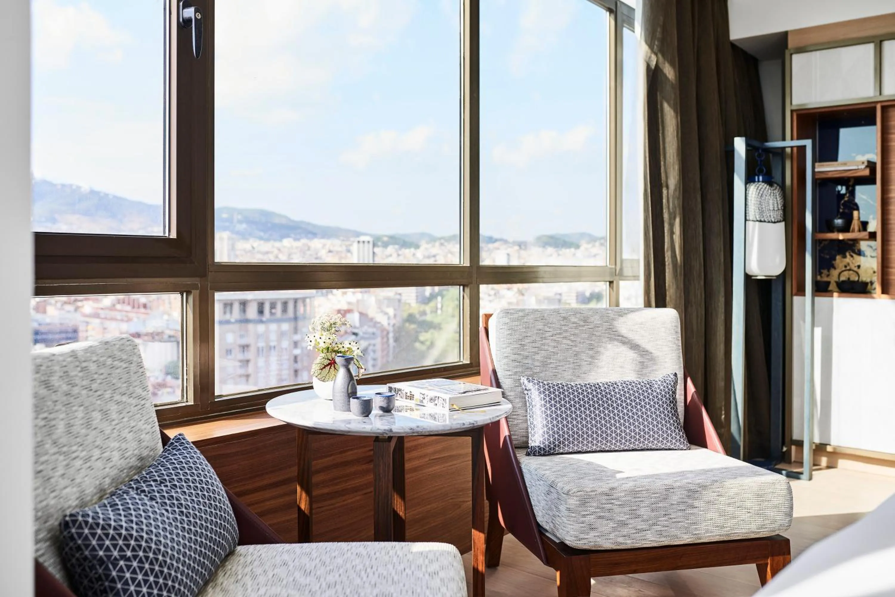 Seating area in Nobu Hotel Barcelona