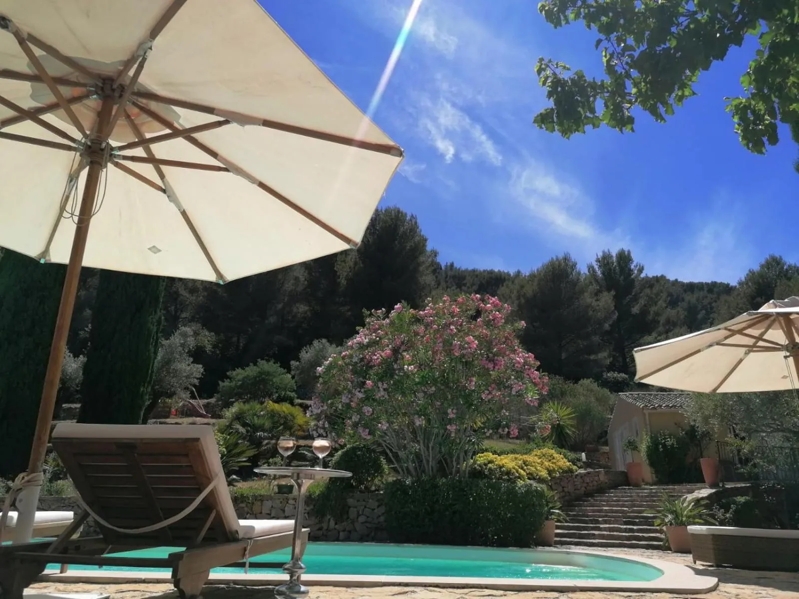 Pool view in Mas Lei Bancau