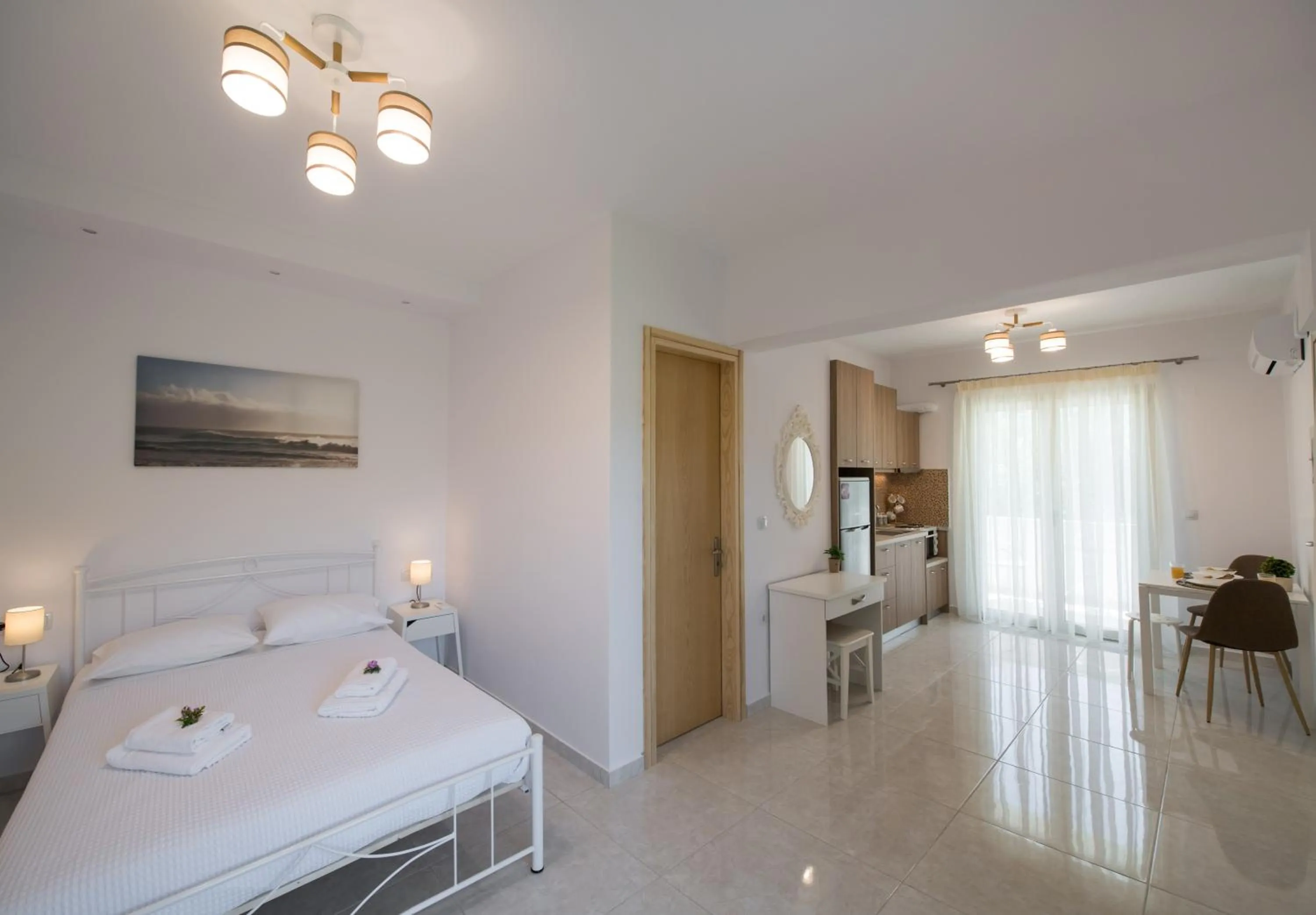 Bed in Bounatsa Studios & Apartments