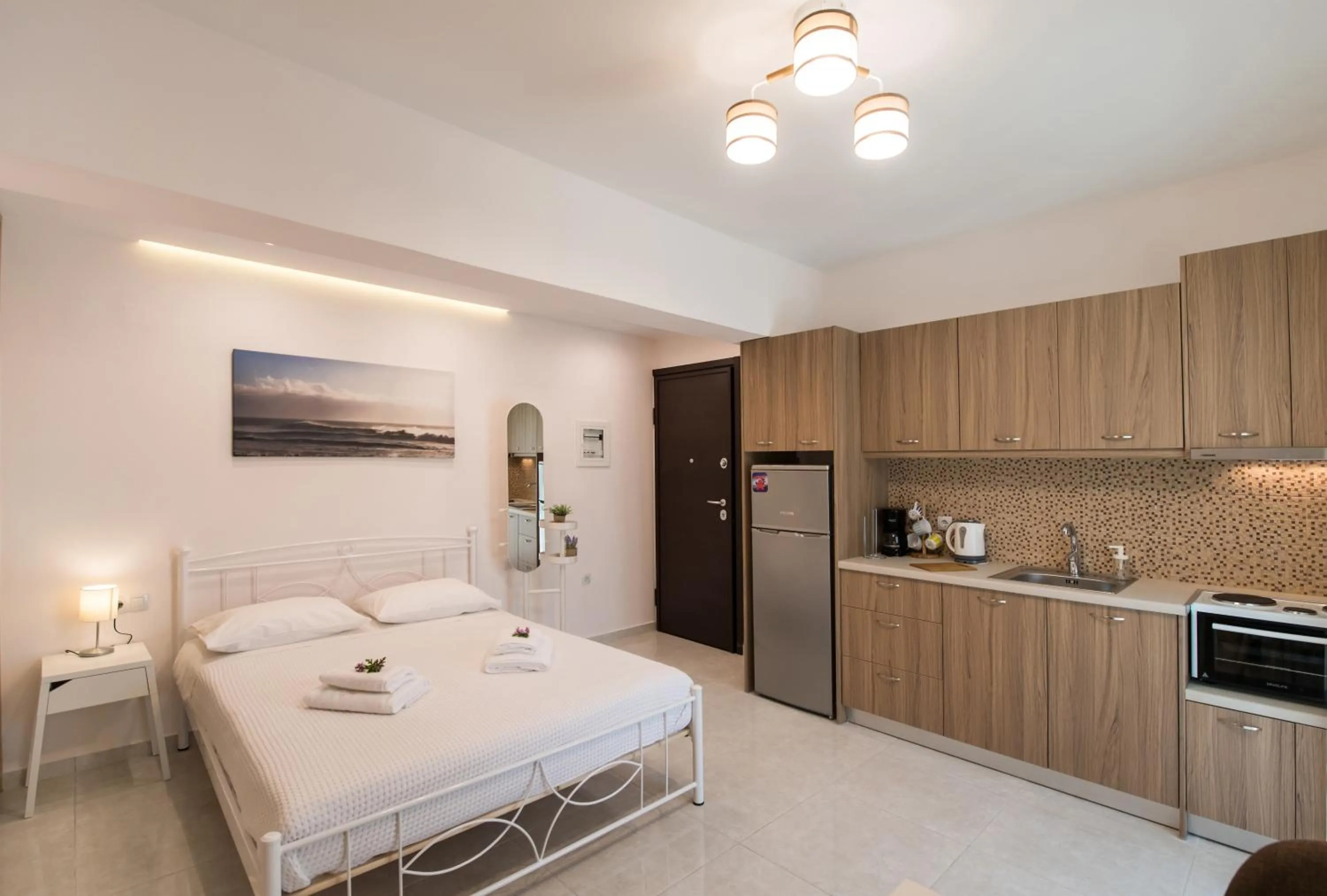 Bed in Bounatsa Studios & Apartments