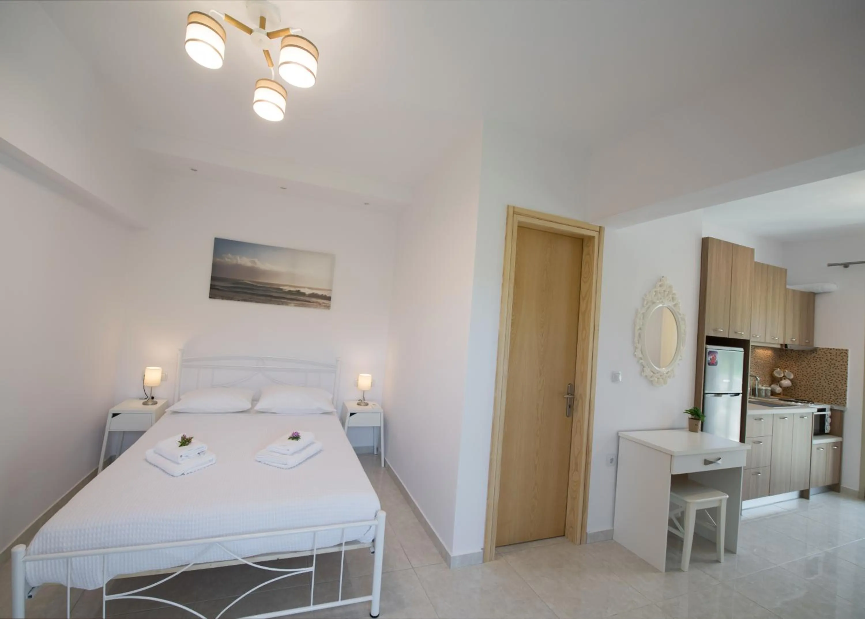 Bed in Bounatsa Studios & Apartments