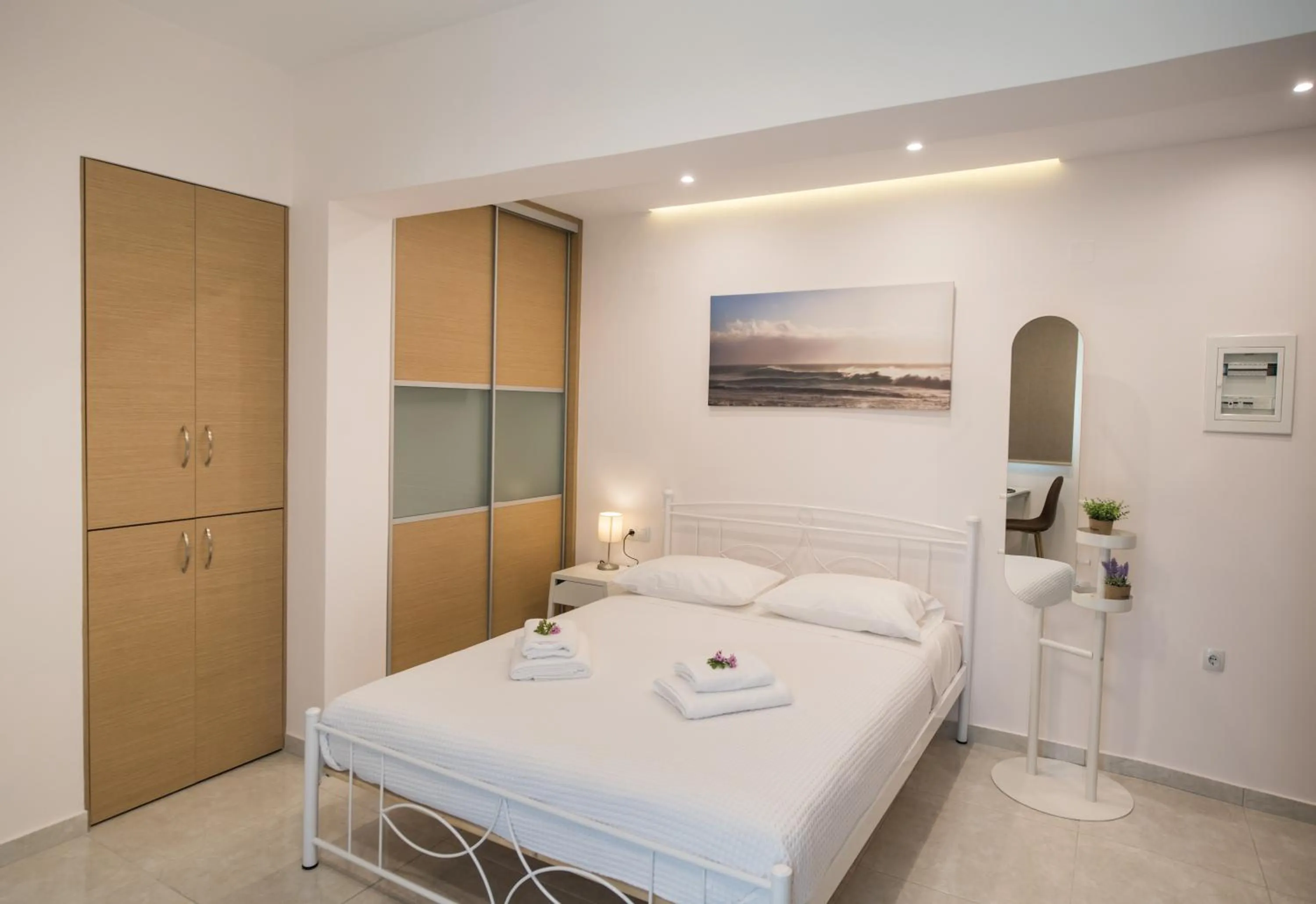 Bed in Bounatsa Studios & Apartments