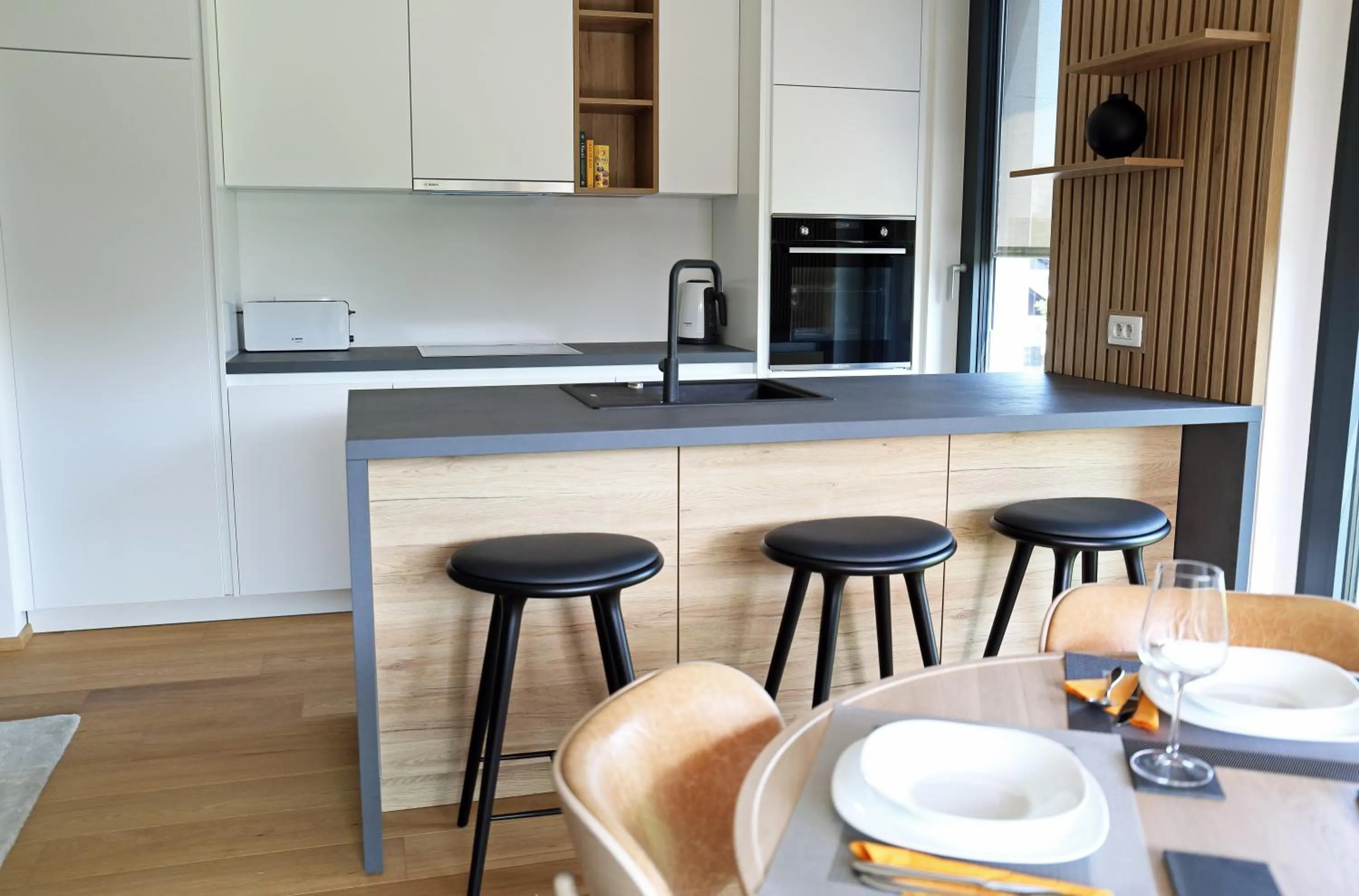 Kitchen or kitchenette in Regentova Suites Ljubljana