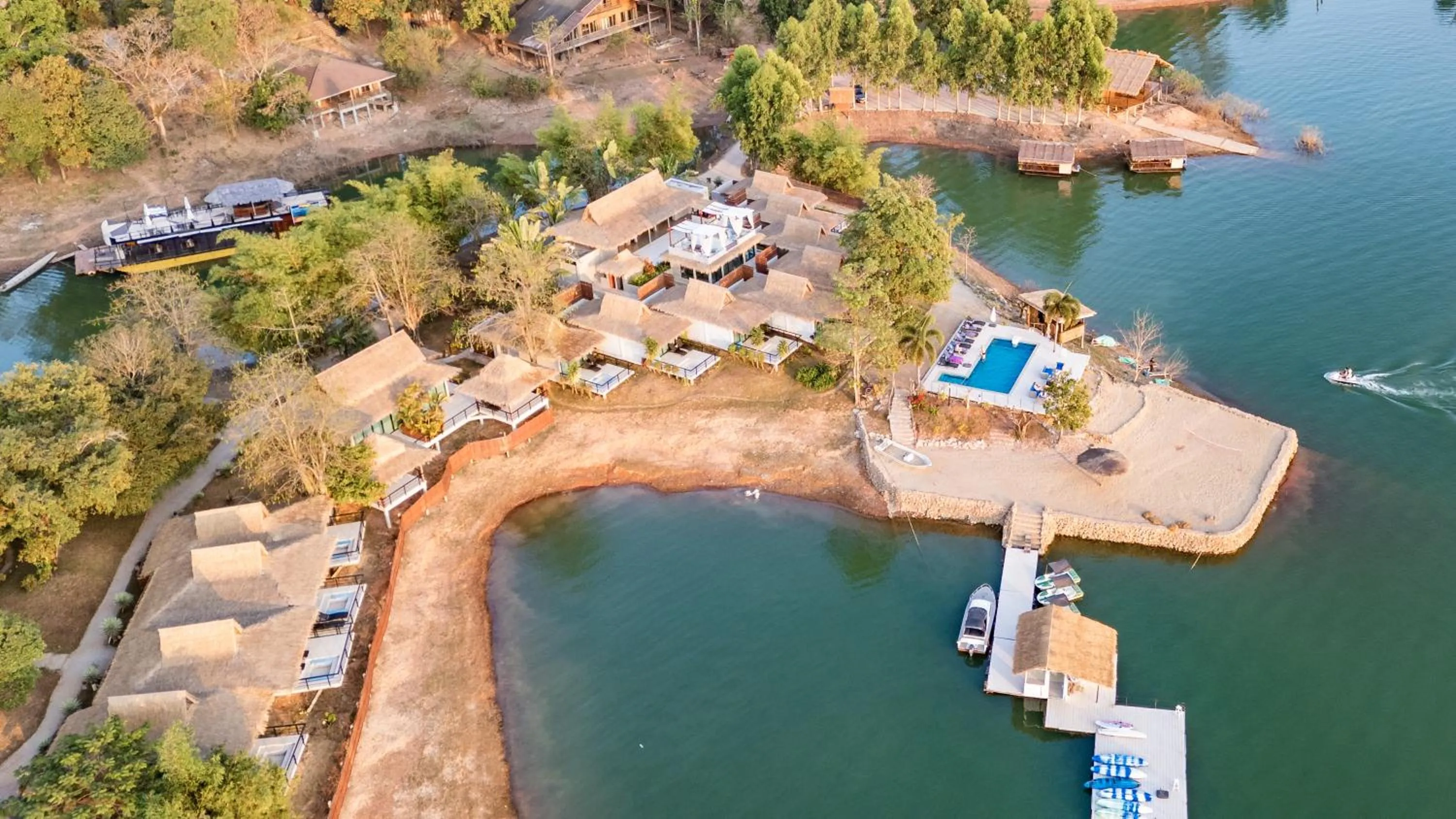 Bird's eye view in The Sanctuary Nam Ngum Beach Resort