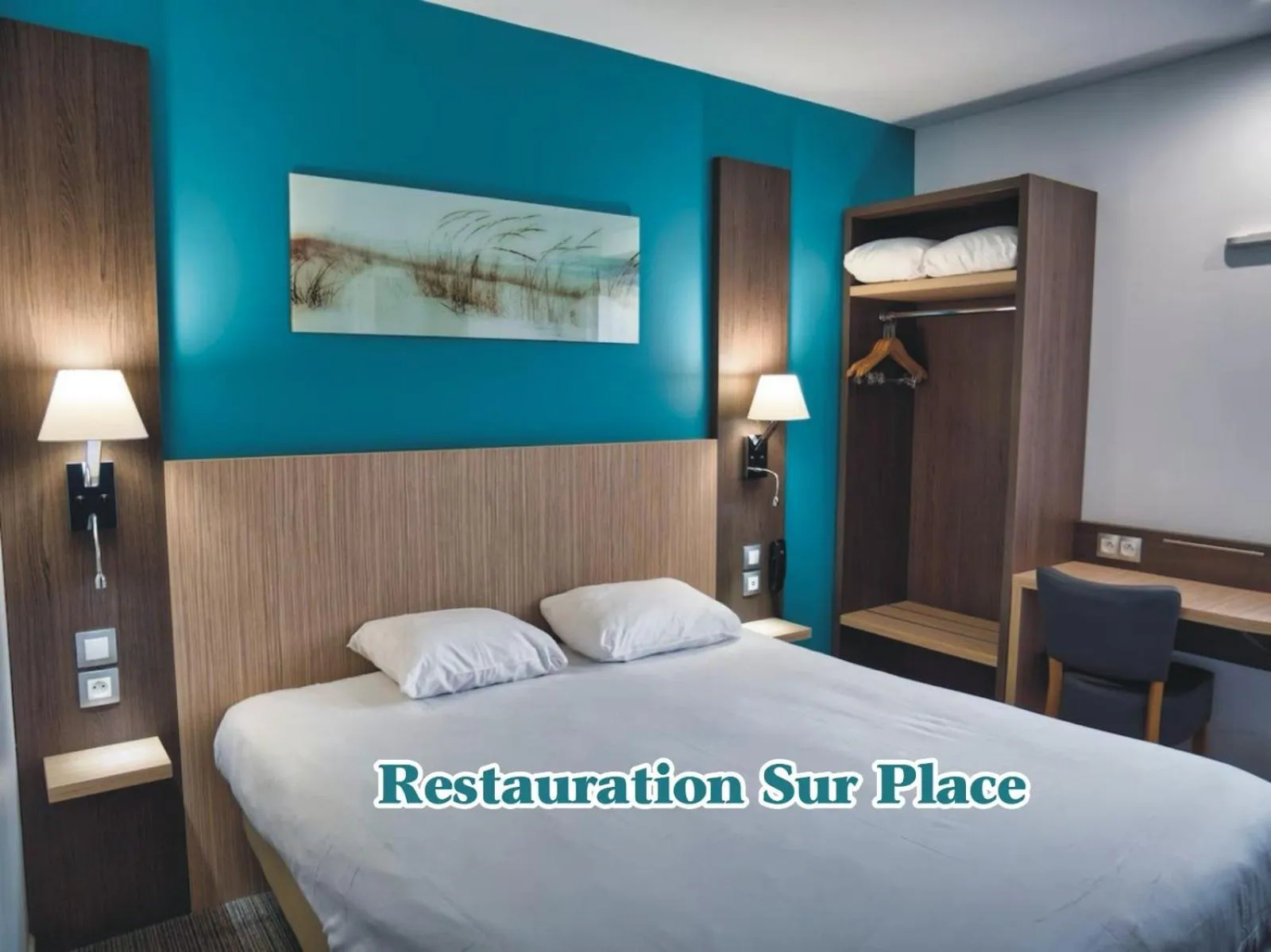 Bedroom, Bed in Contact Hotel Le Seino Marin - Cléon Elbeuf Rouen