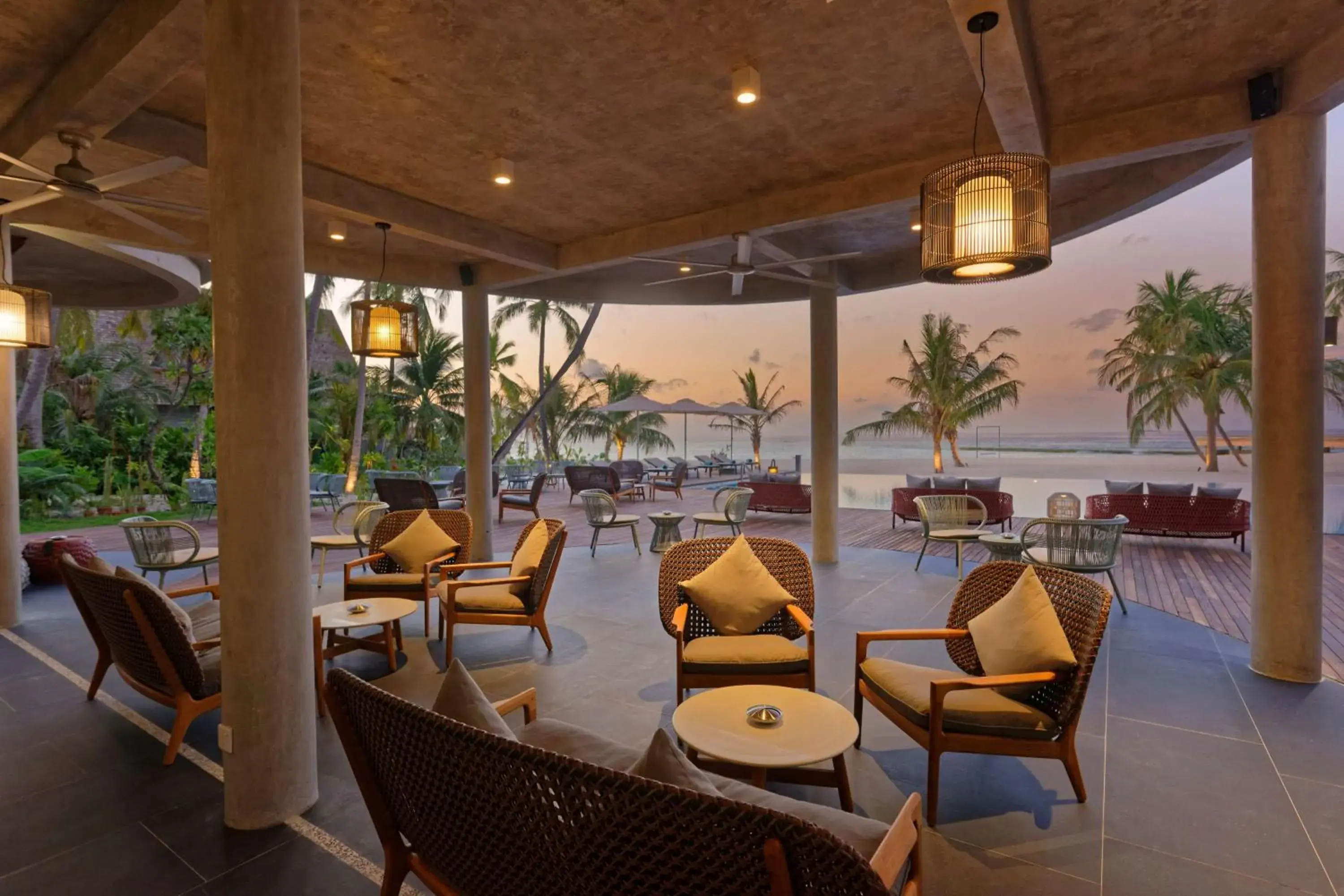 Lounge or bar in OUTRIGGER Maldives Maafushivaru Resort - 25 percent discount on transfers for min 4 nights stay and more, valid for reservations between 01 July till 22 Dec 2025 Lounge or bar in OUTRIGGER Maldives Maafushivaru Resort - 25 percent discount on transfers for min 4 nights stay and more, valid for reservations between 01 July till 22 Dec 2025