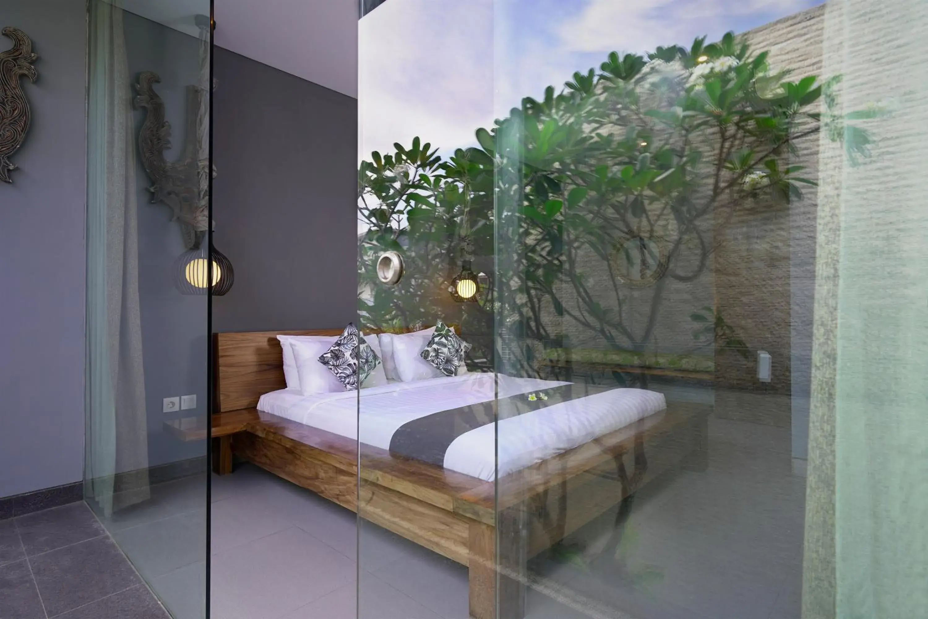 Bed in Sandhya Villa Canggu Echo Beach Bed in Sandhya Villa Canggu Echo Beach