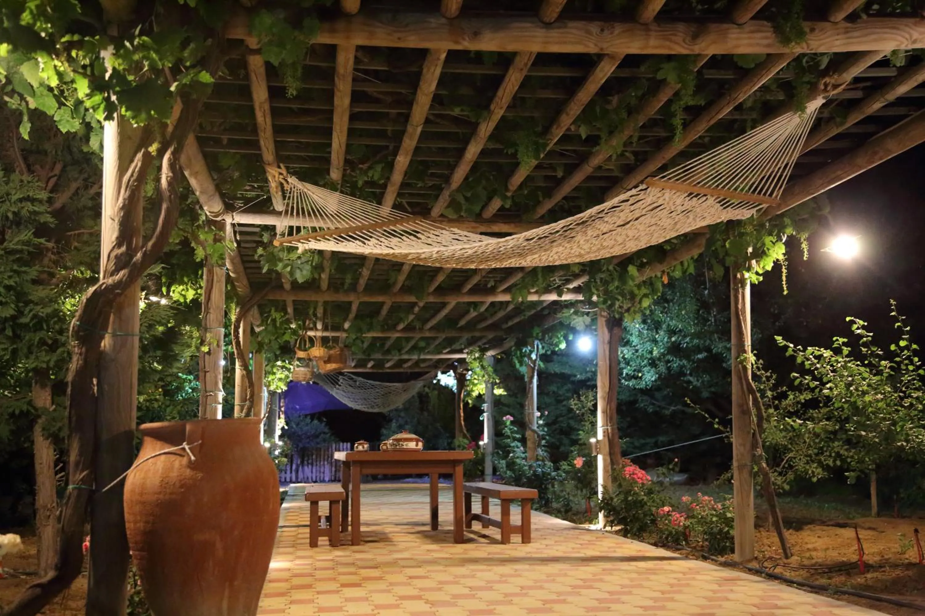 Patio in Villa Paradise in Naxos