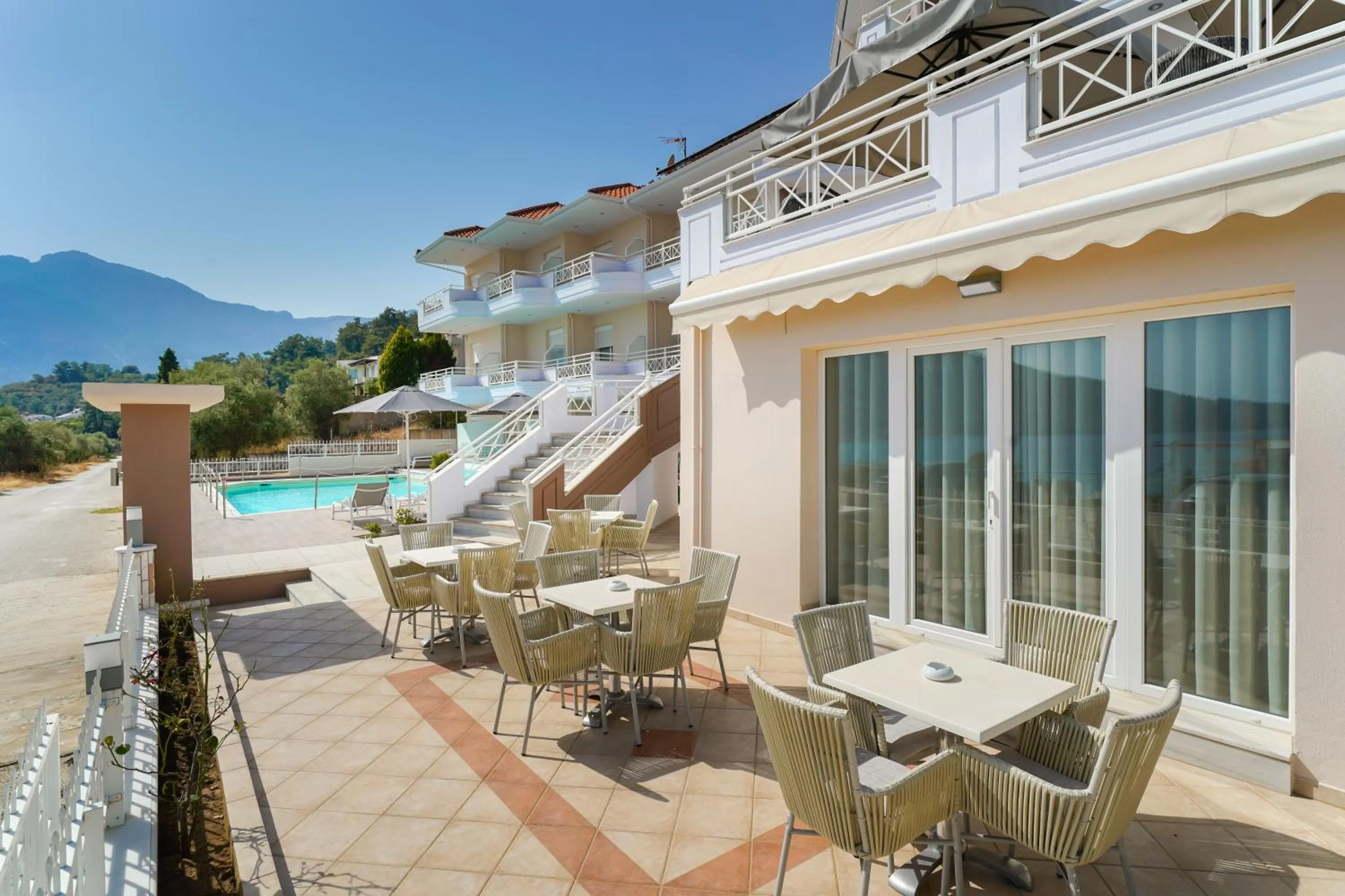 Seating area in Sunny Hotel Thassos
