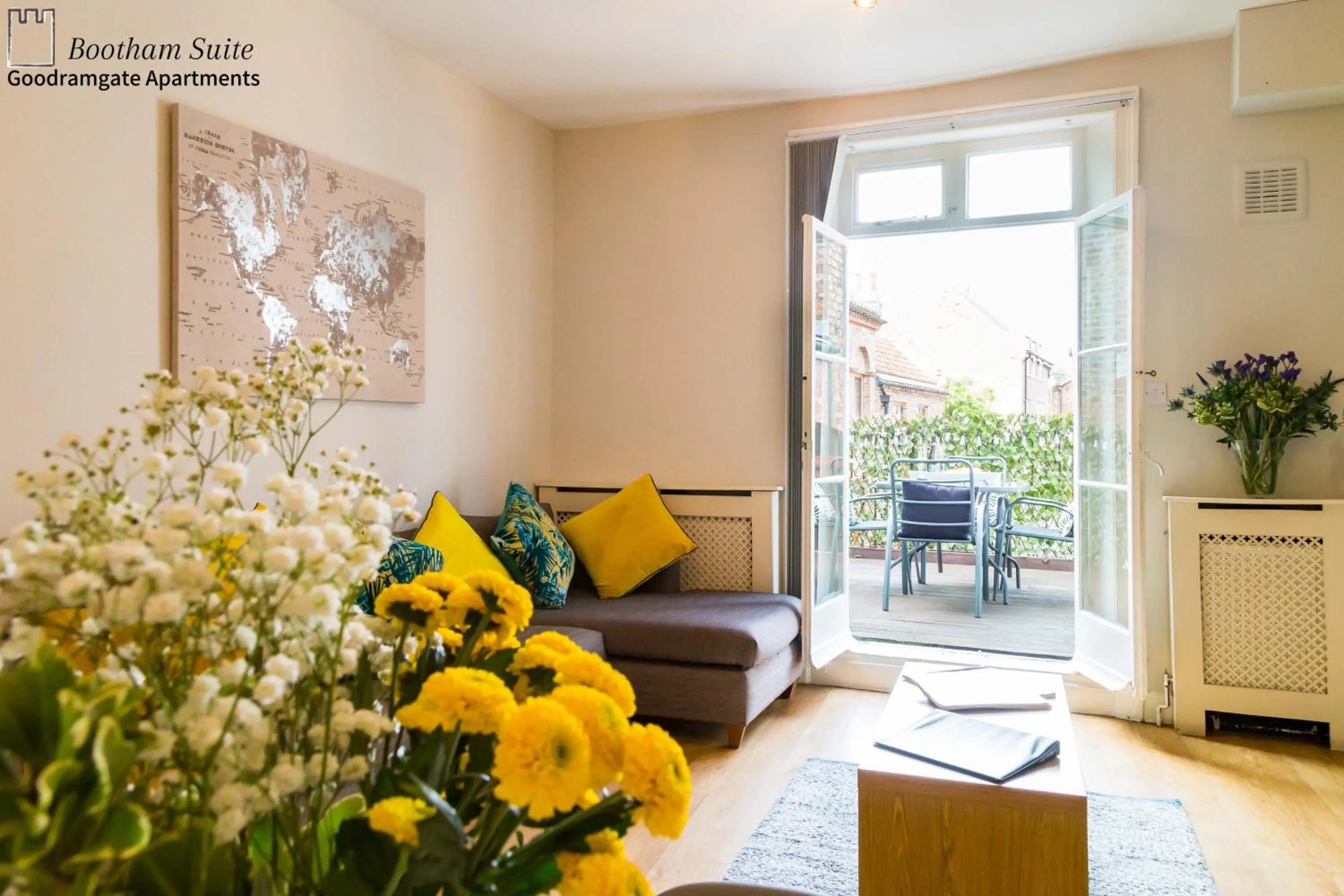 Living room in Goodramgate Apartments