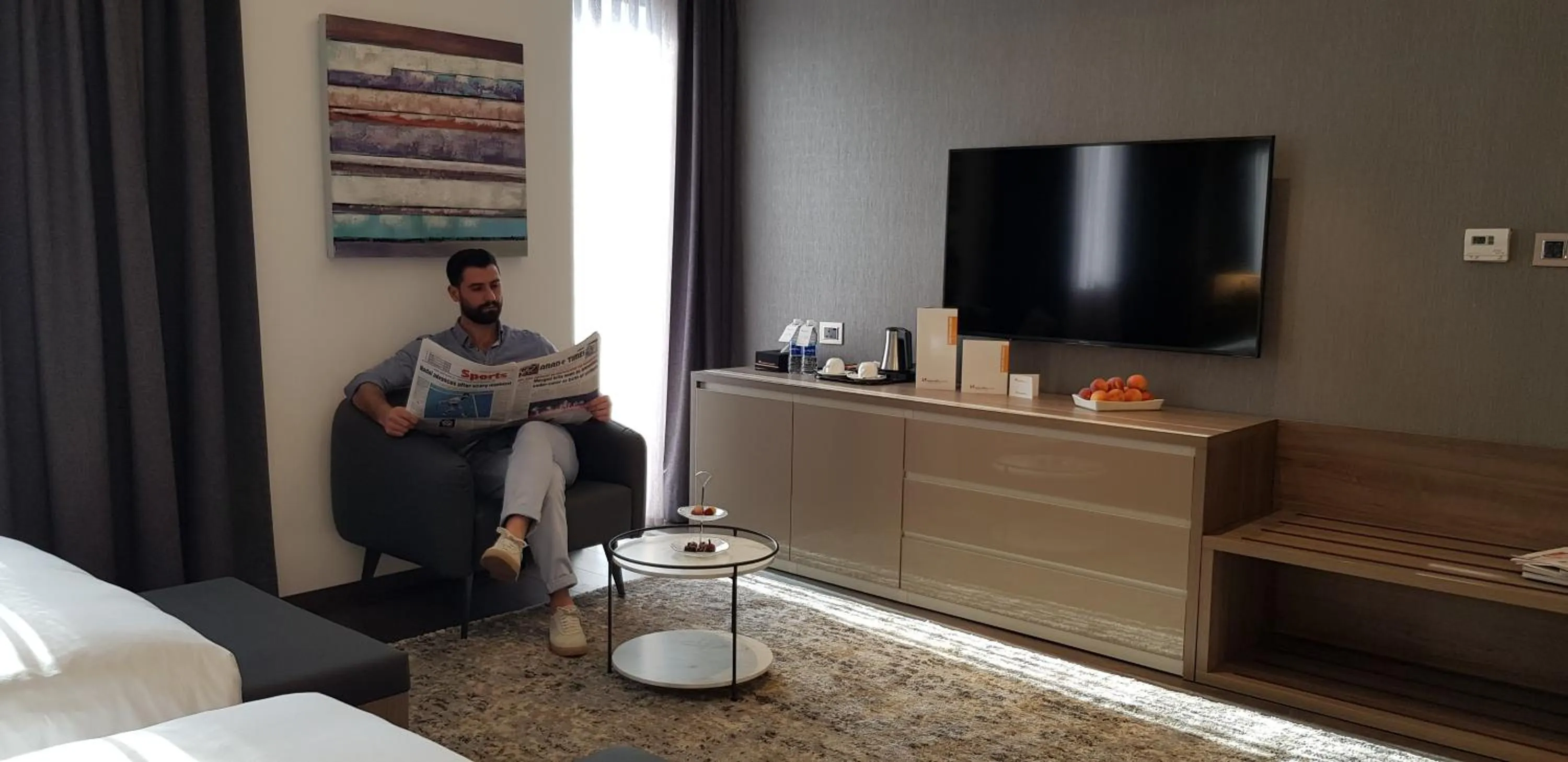 Living room, Bed in Swiss-Belboutique Bneid Al Gar Kuwait