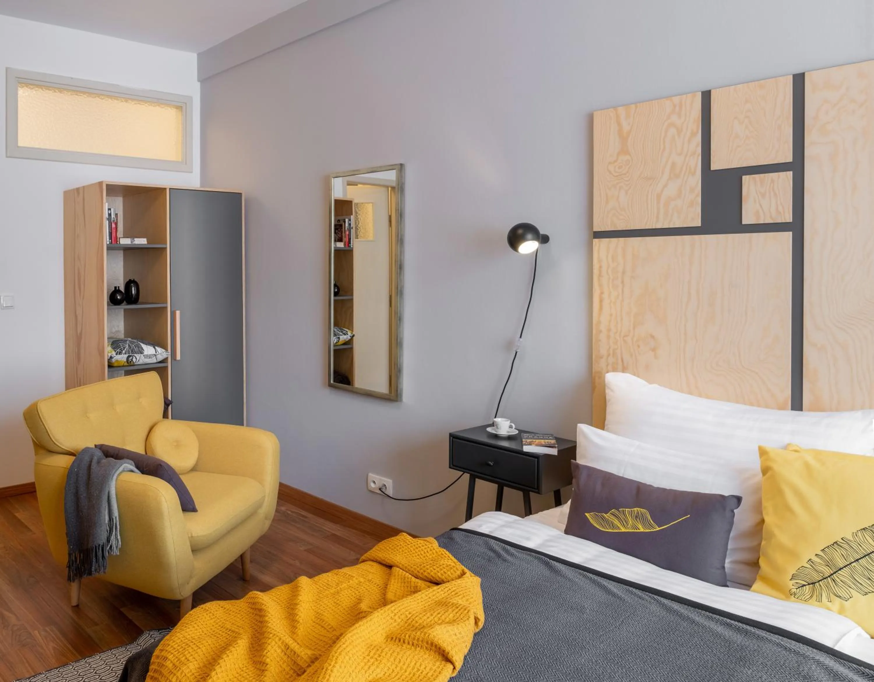 Bedroom, Bed in City Leaf Apartments