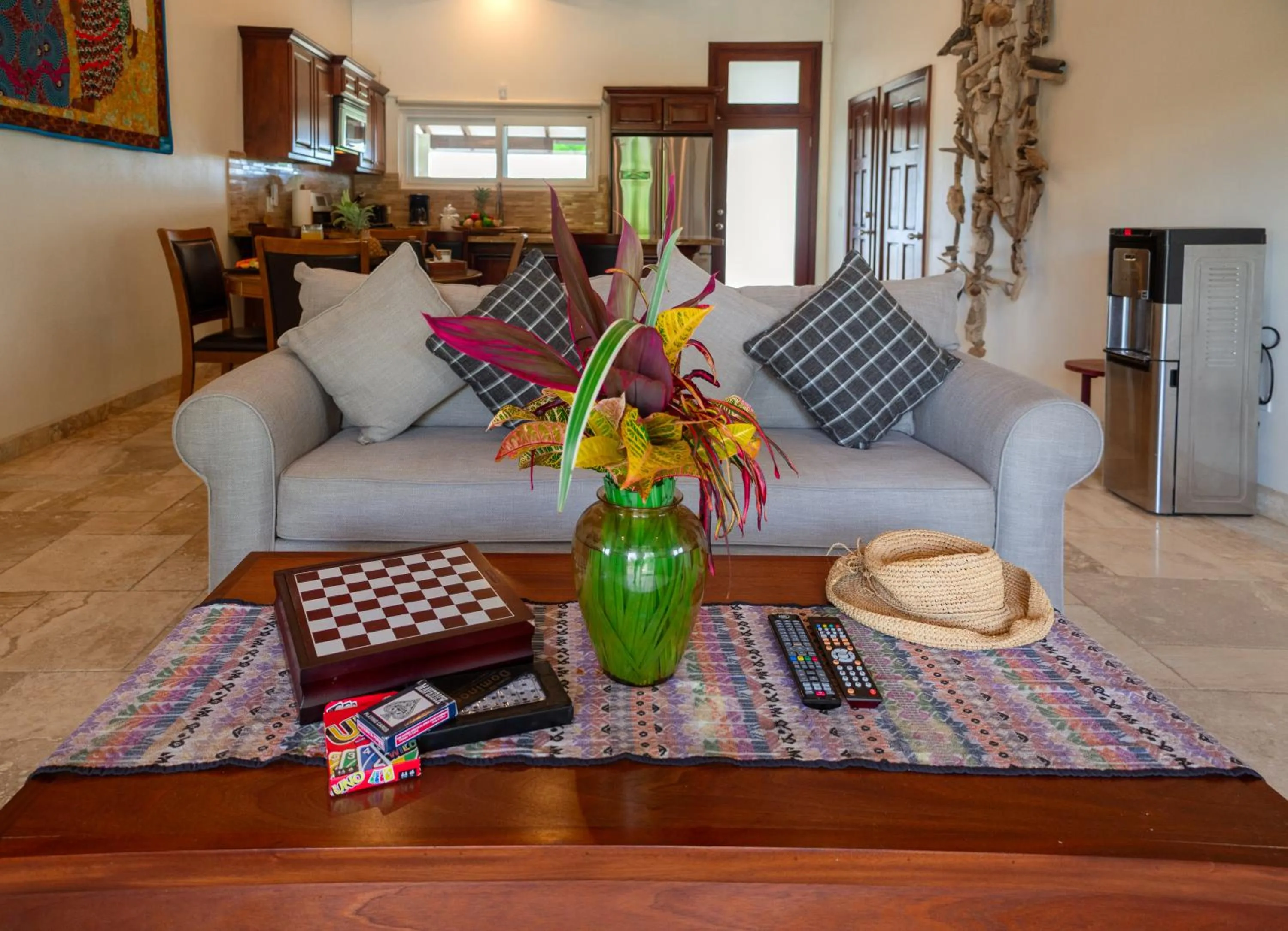Living room in Almond Beach Resort at Jaguar Reef