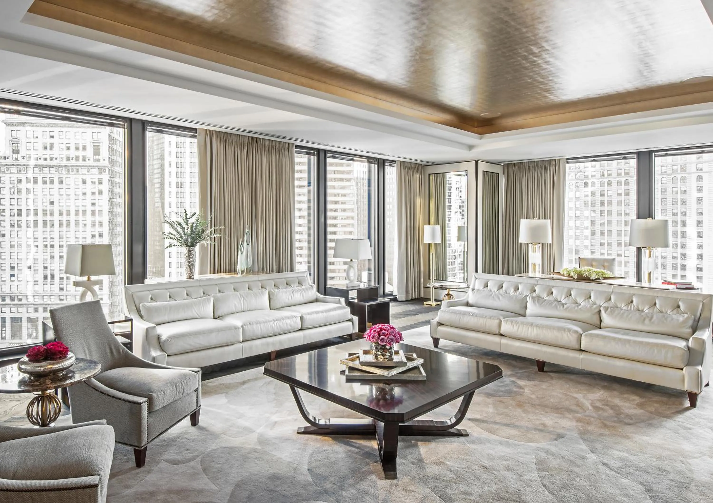 Living room in The Langham Chicago