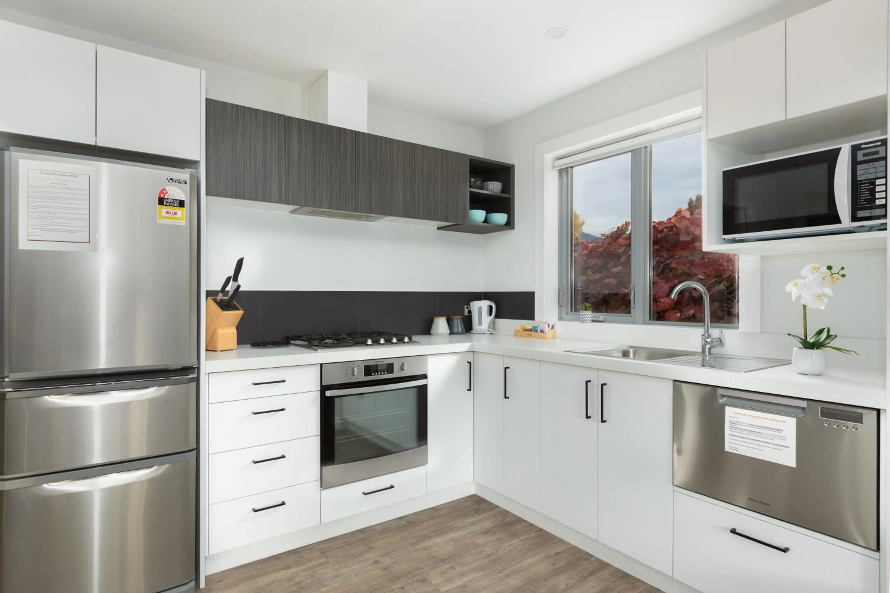 Kitchen or kitchenette in Arrowtown Motel
