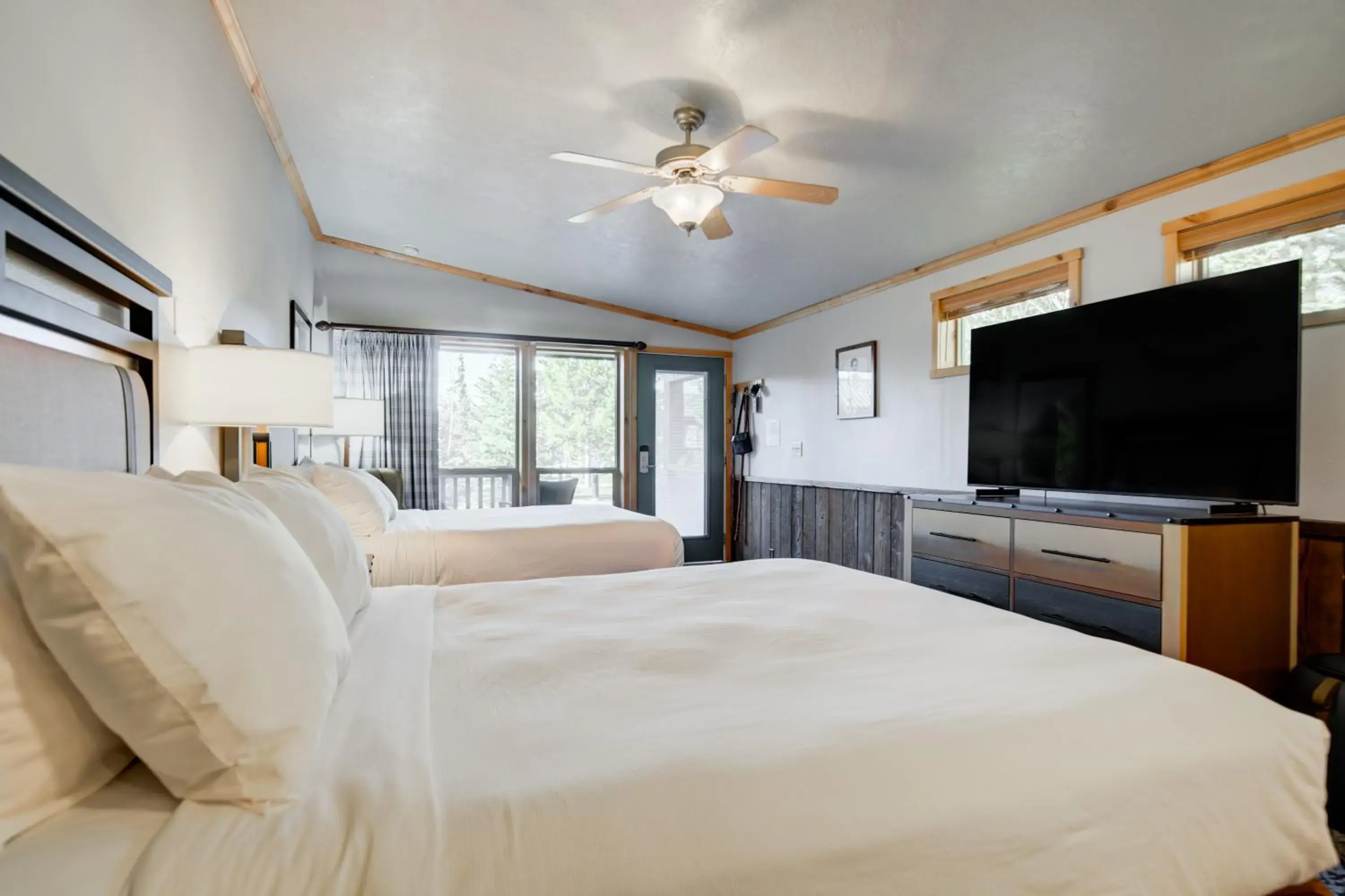 Bed in Explorer Cabins at Yellowstone Bed in Explorer Cabins at Yellowstone