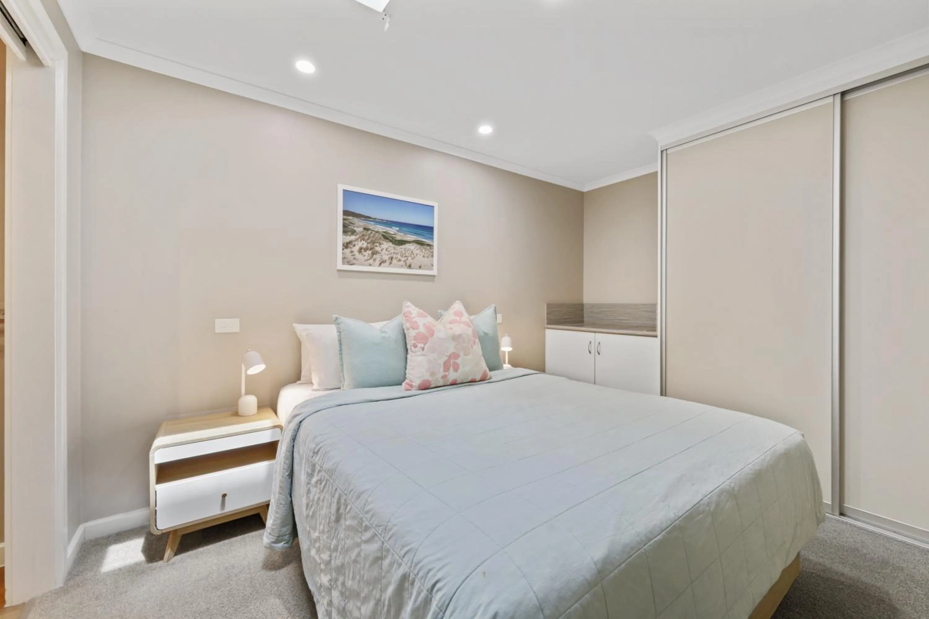 Bed in Sea Foam Villas