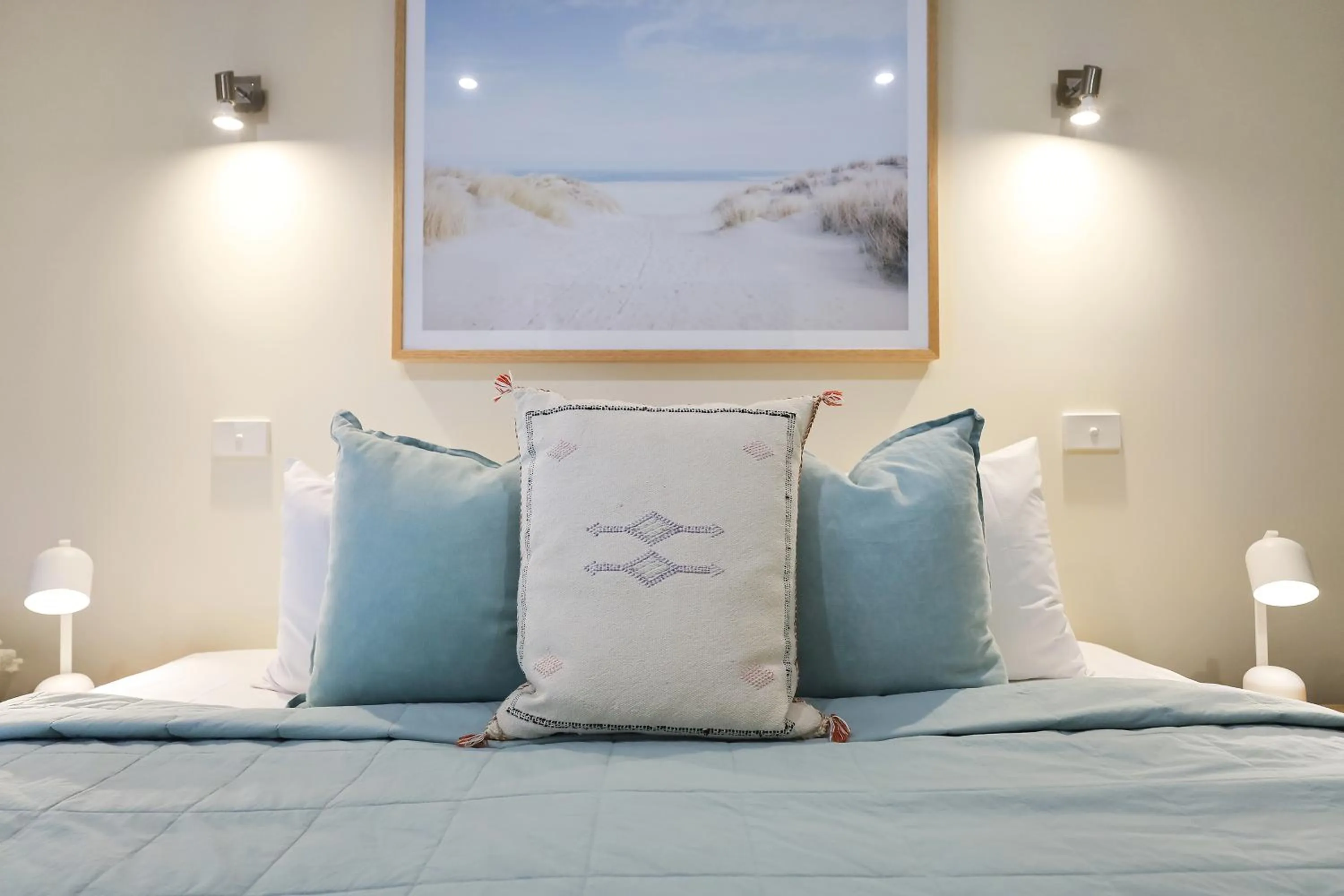 Bed in Sea Foam Villas