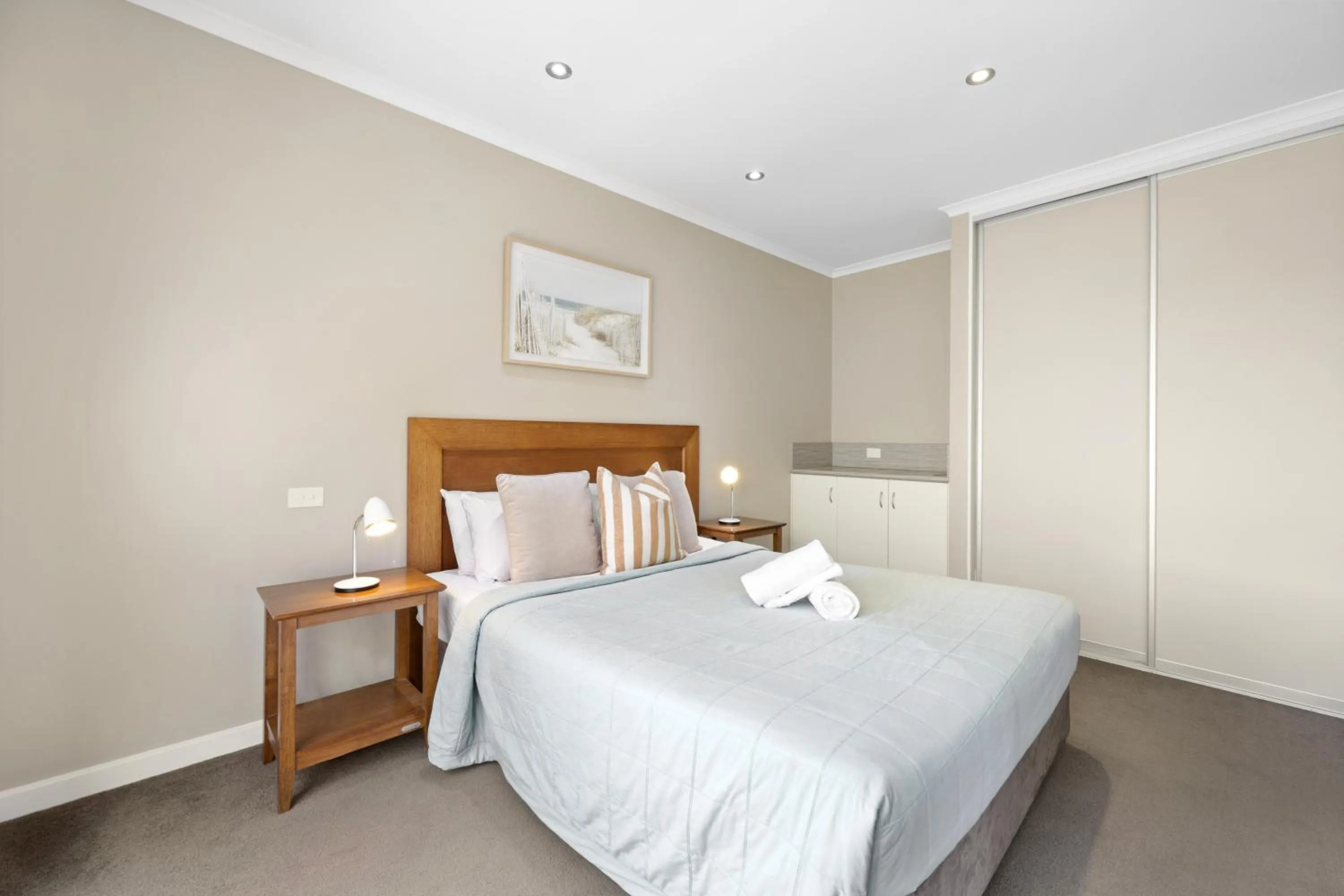 Bed in Sea Foam Villas