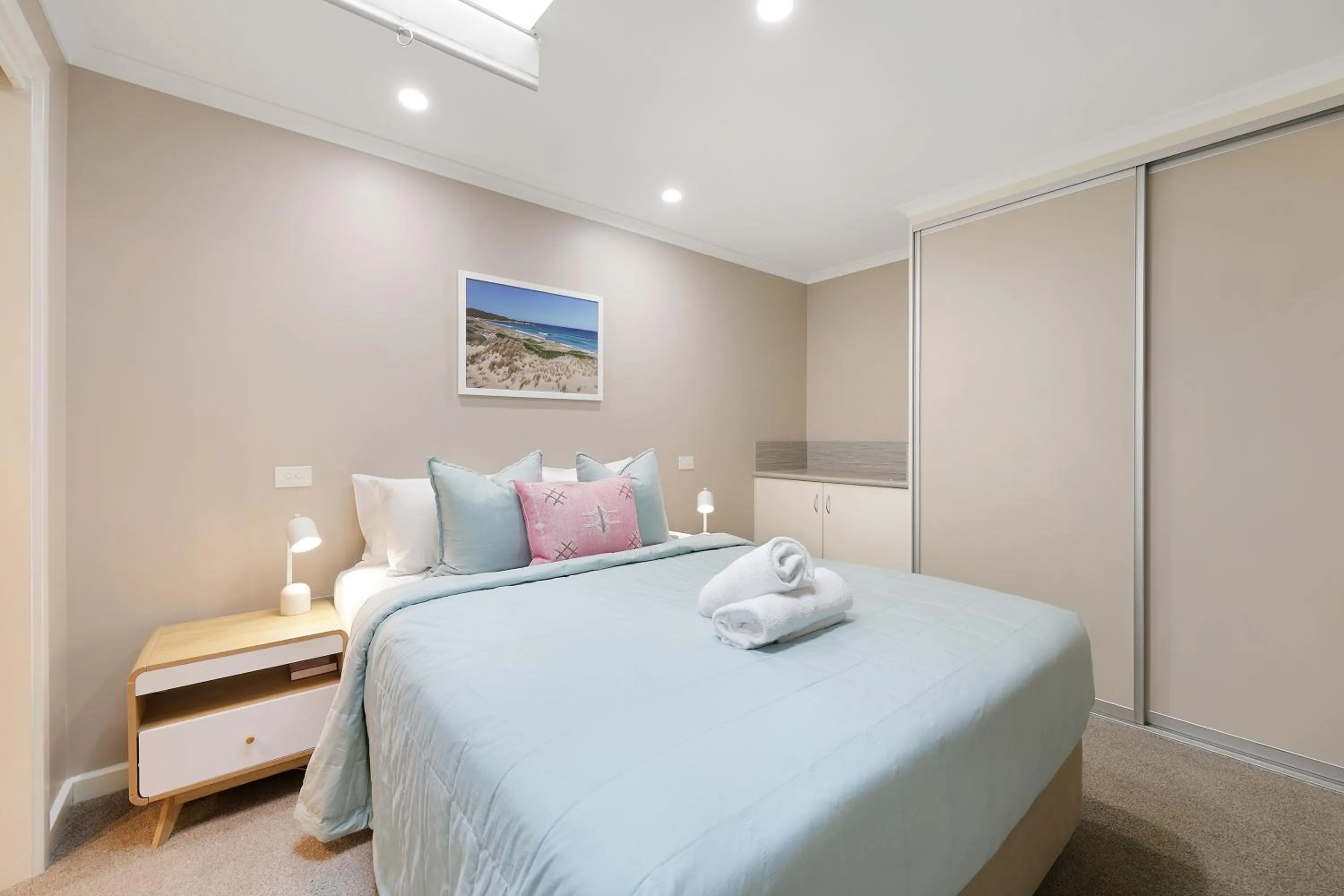 Bed in Sea Foam Villas