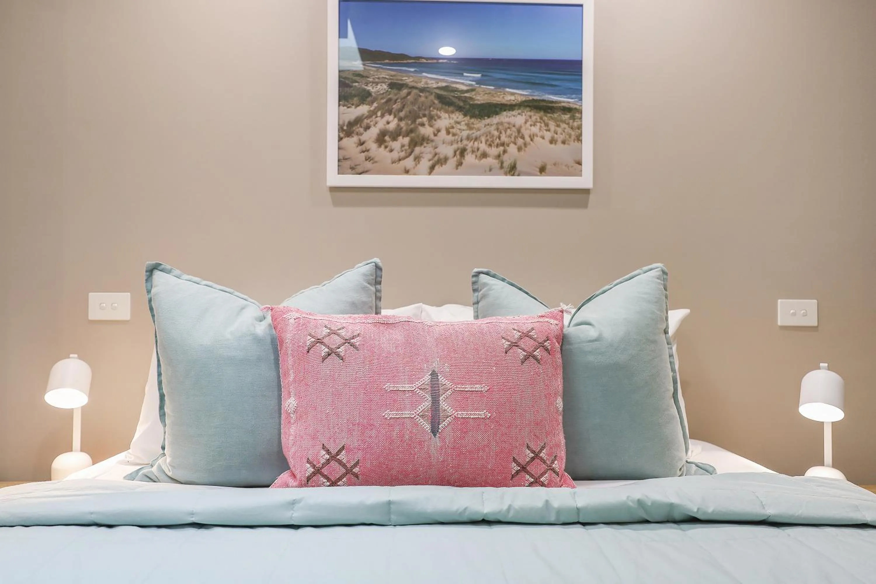 Bed in Sea Foam Villas