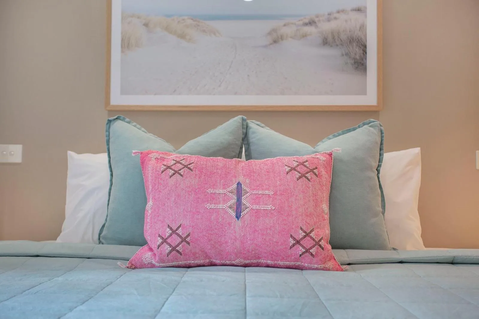 Bed in Sea Foam Villas