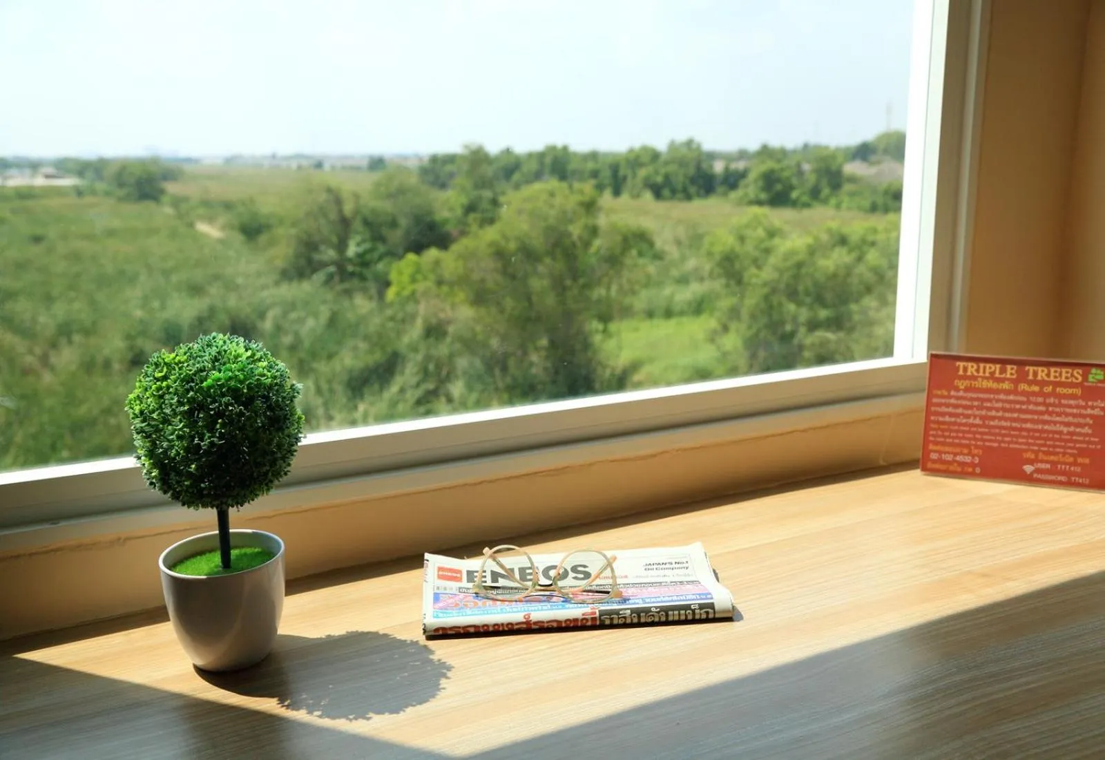 Garden view in Tripletreesvillage