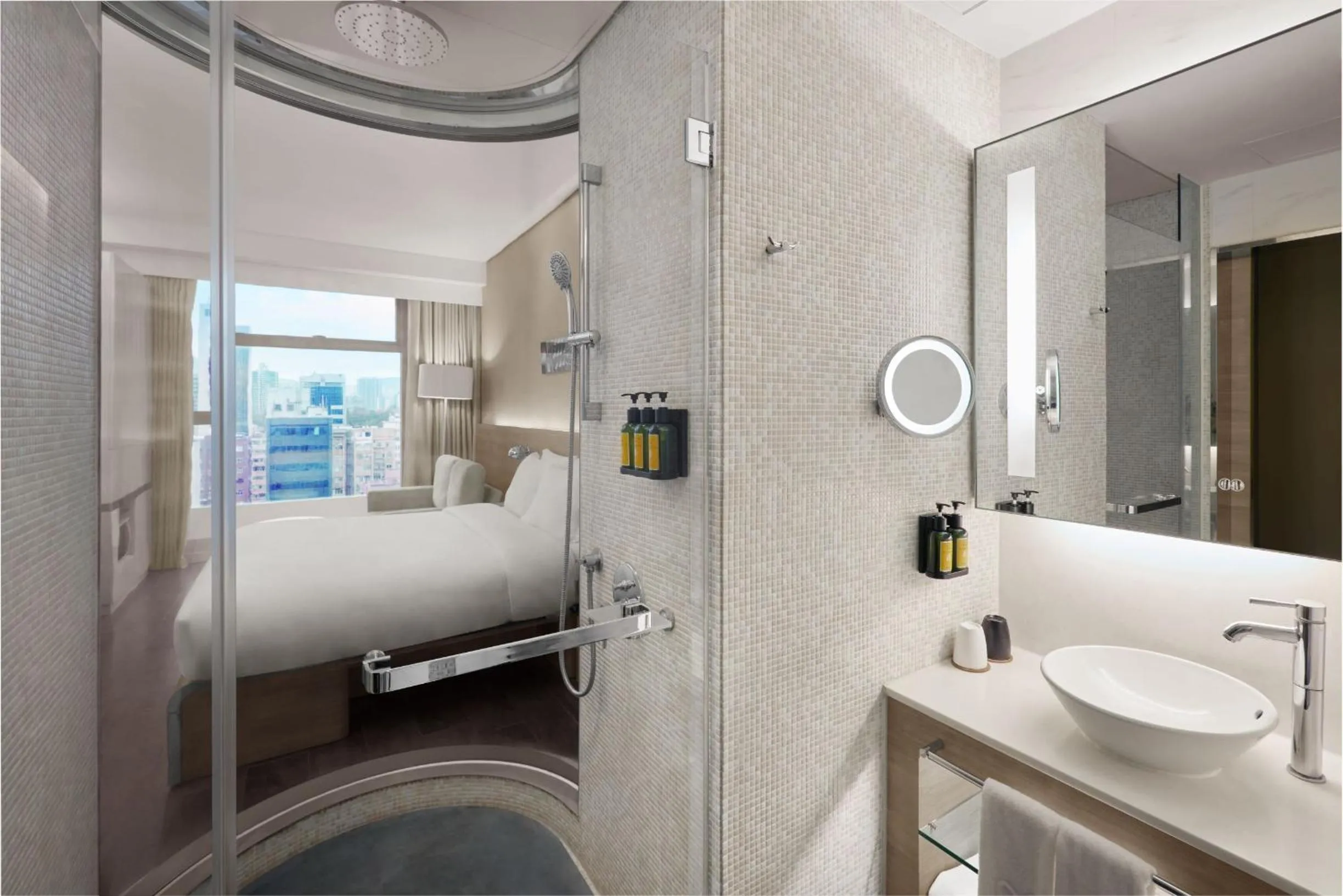 Shower, Bed in Lodgewood by Nina Hospitality Mong Kok
