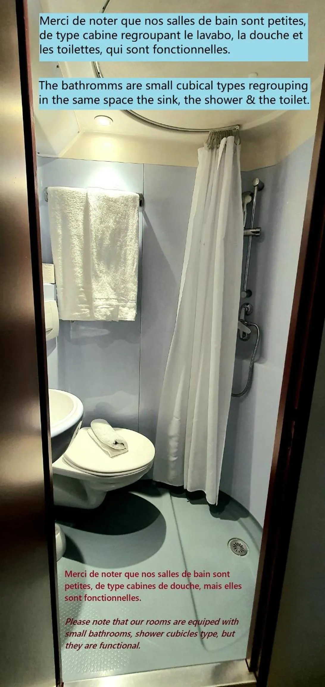 Shower in Hotel CIS Paris Kellermann