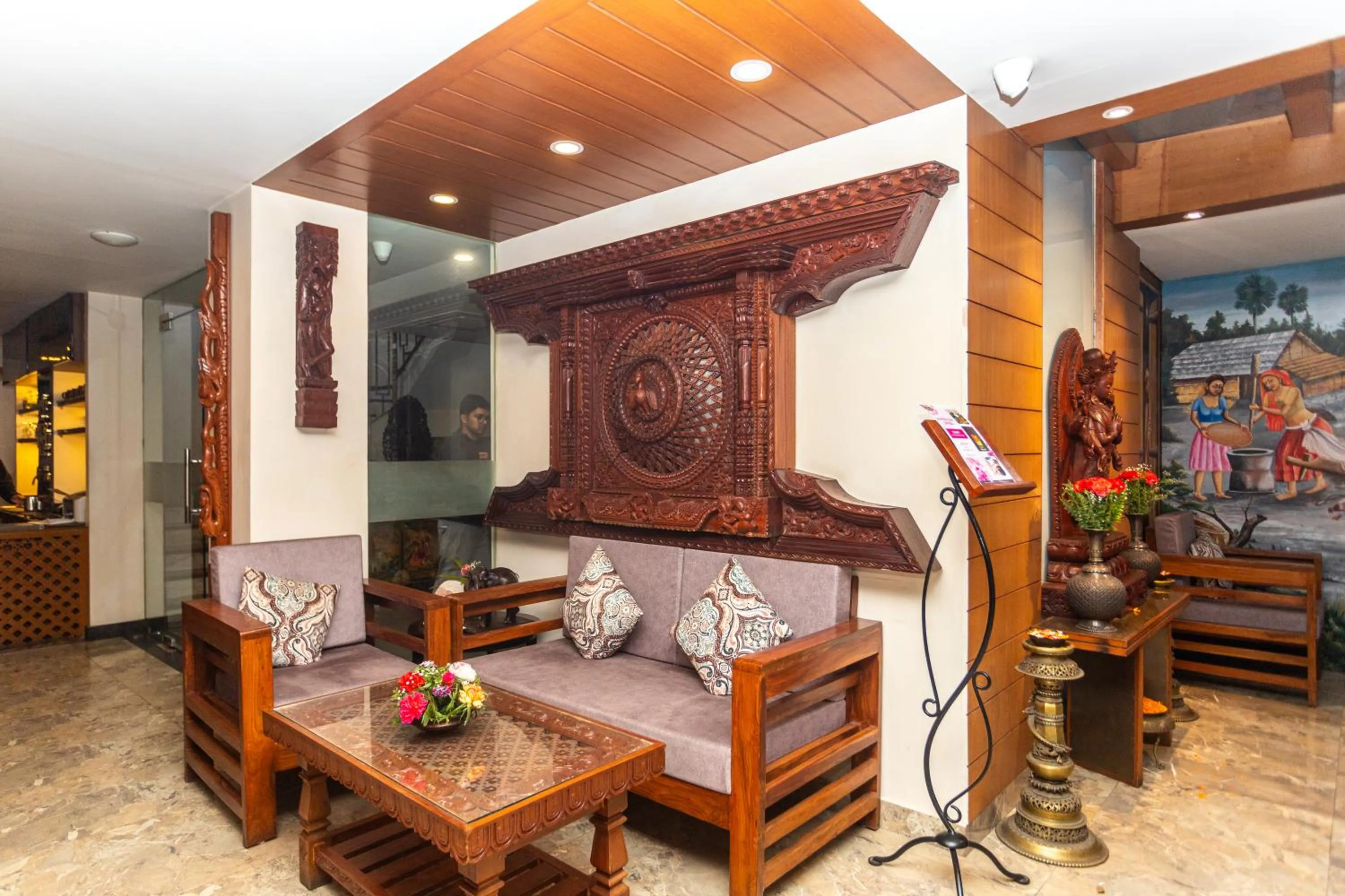 Seating area in Hotel Kutumba