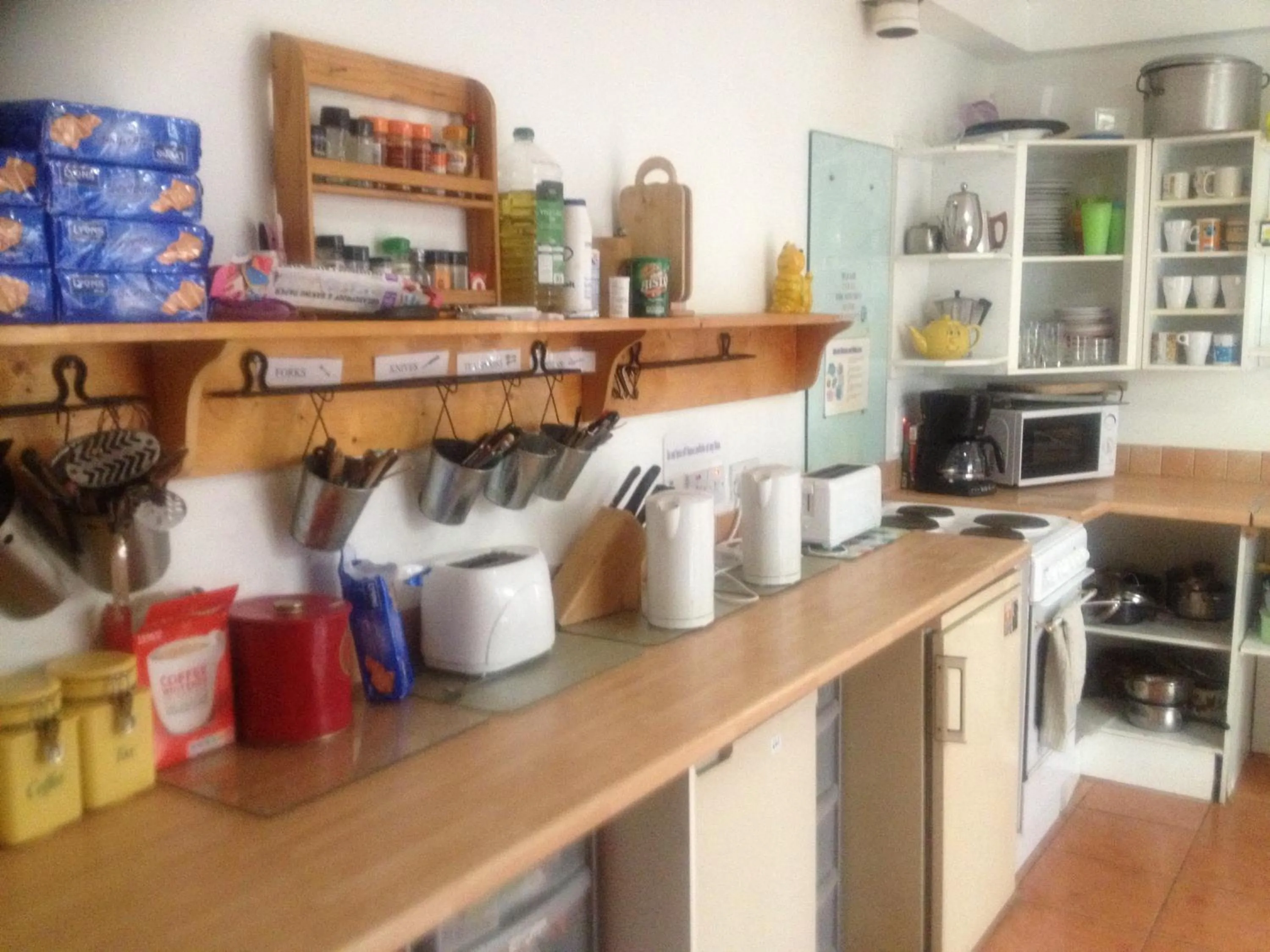 Communal kitchen in Causeway Coast Independent Hostel