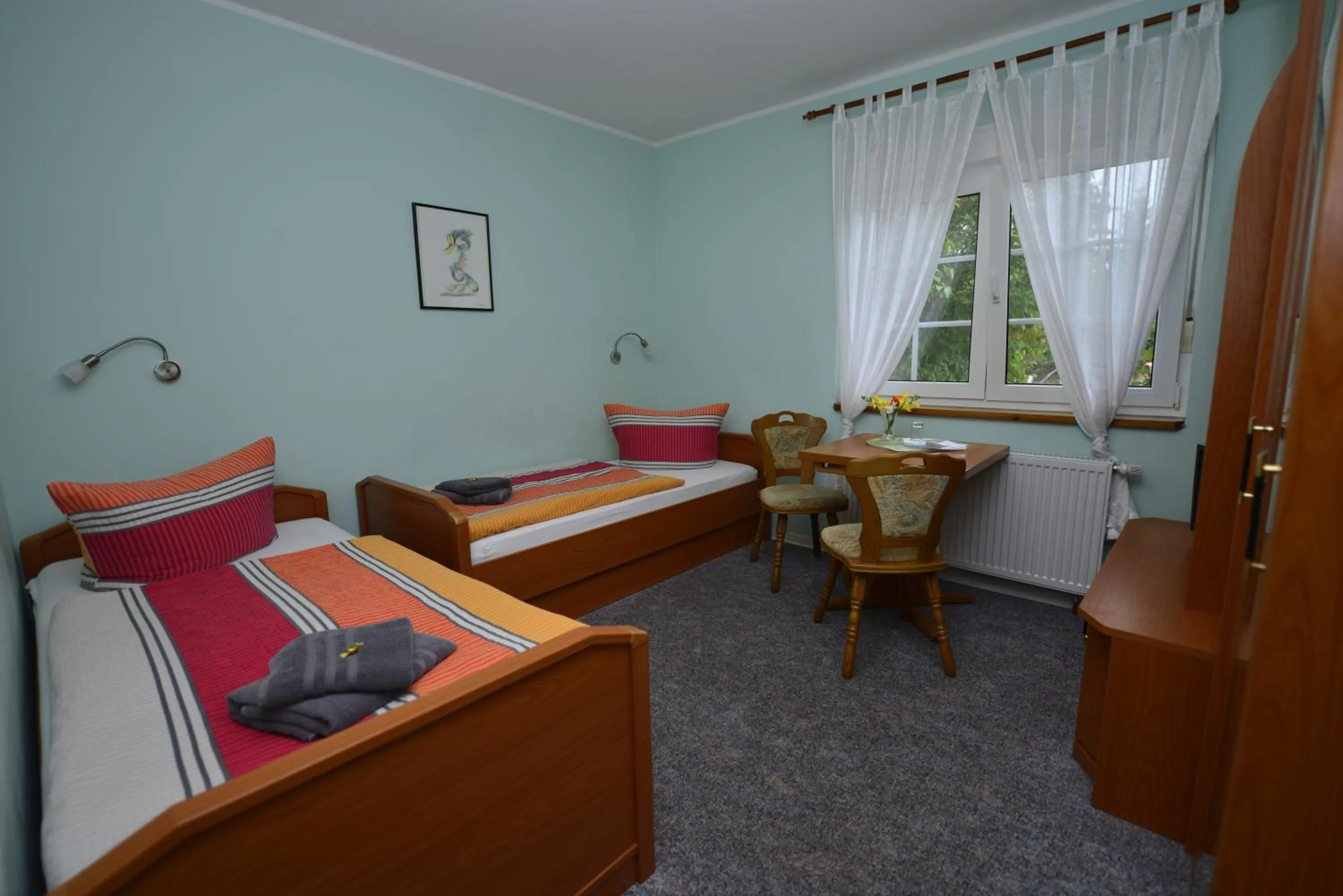 Photo of the whole room, Bed in Christel's Pension