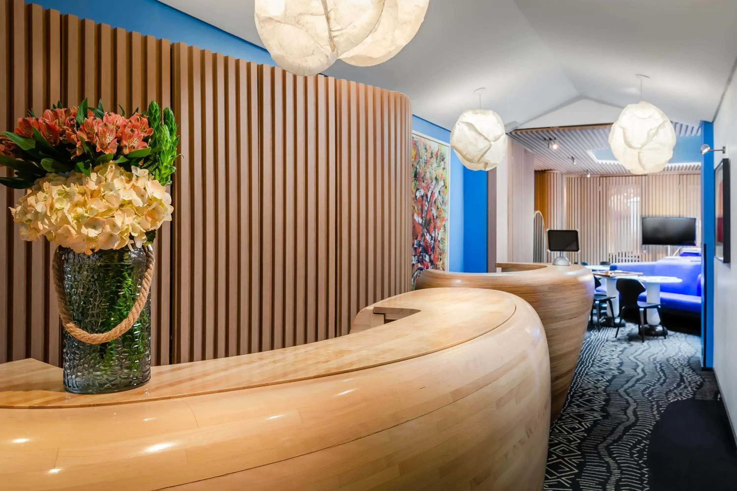 Lobby or reception, Bed in Hôtel du Ministère Lobby or reception, Bed in Hôtel du Ministère