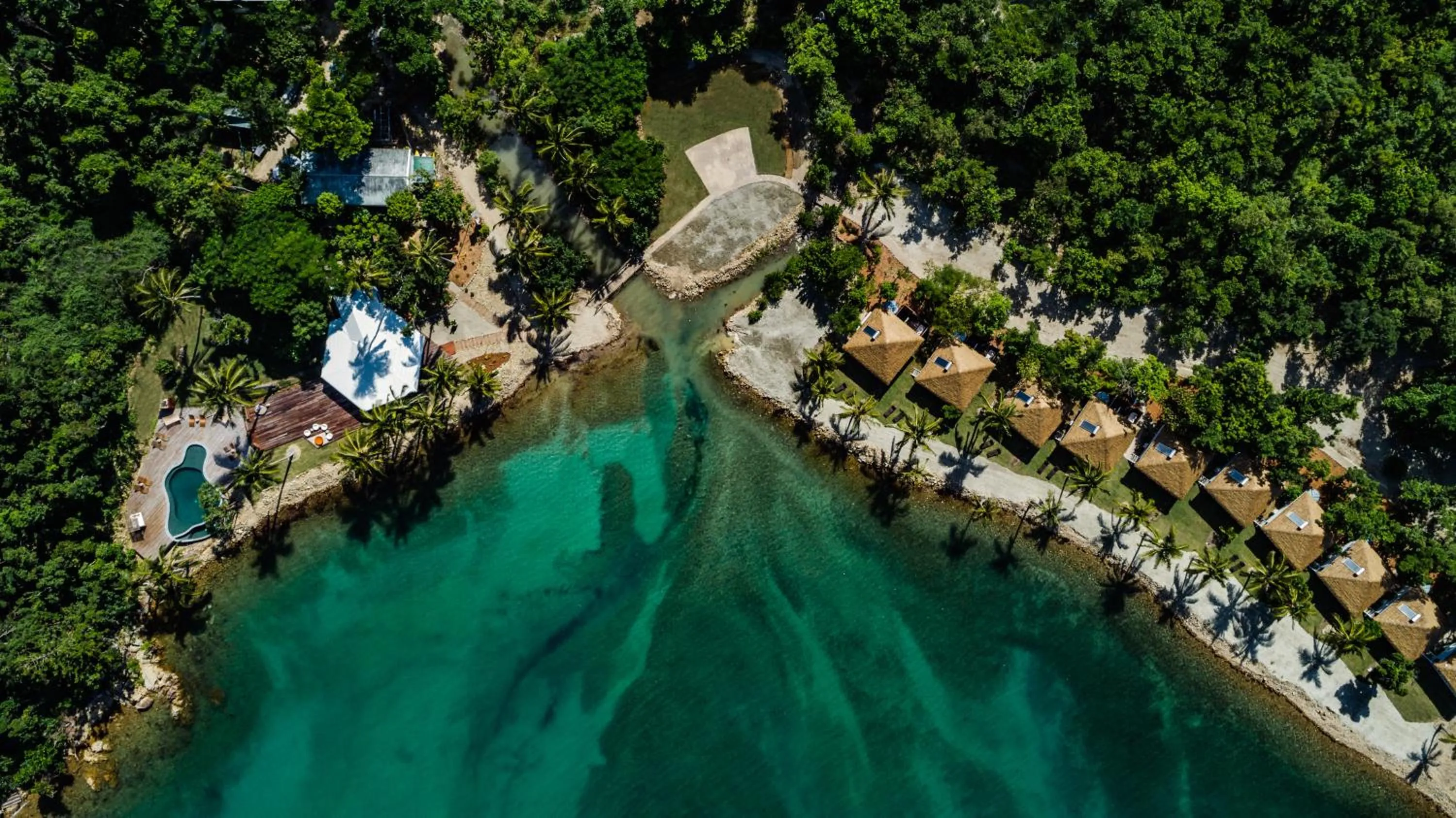 Bird's eye view in Elysian Luxury Eco Island Retreat