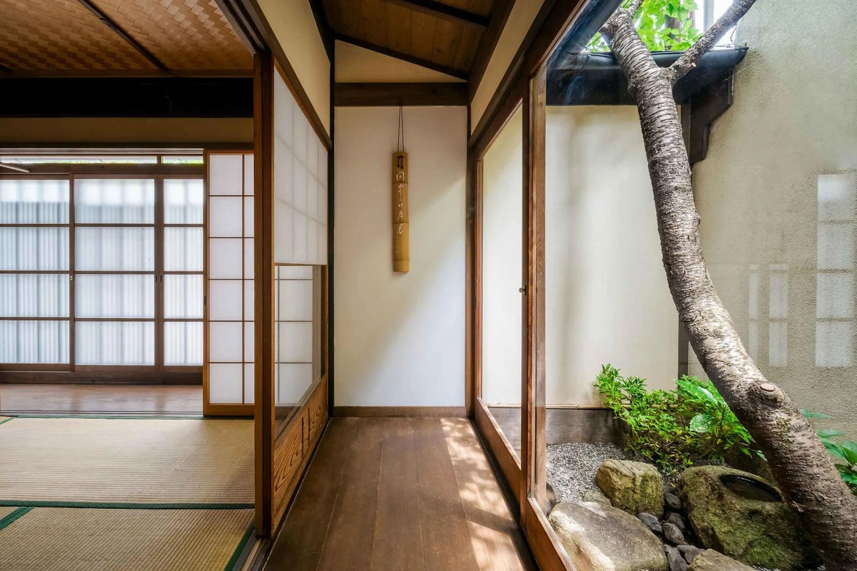 Living room in Gion Koyu an Machiya House