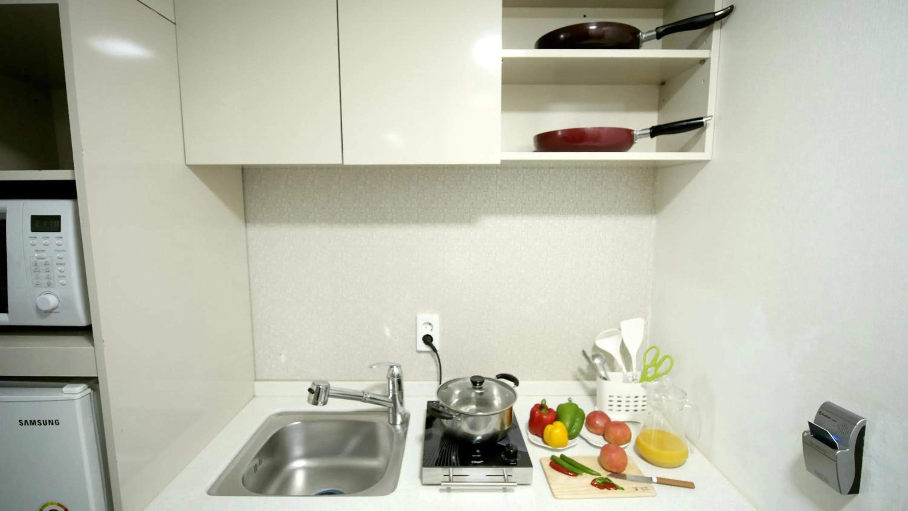 Kitchen or kitchenette in Residence Mumum Hotel