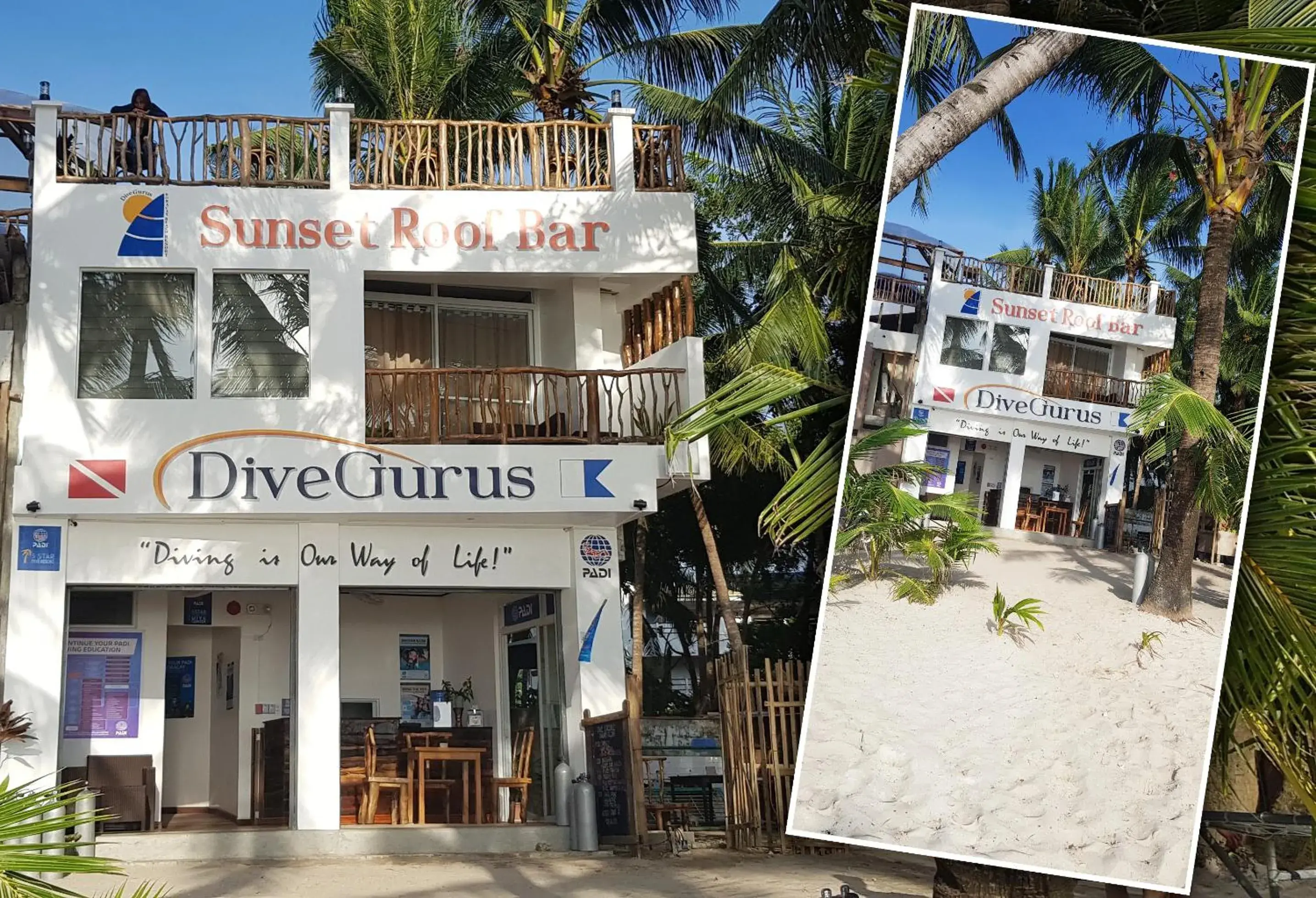 Facade/entrance in DiveGurus Boracay Beach Resort Facade/entrance in DiveGurus Boracay Beach Resort