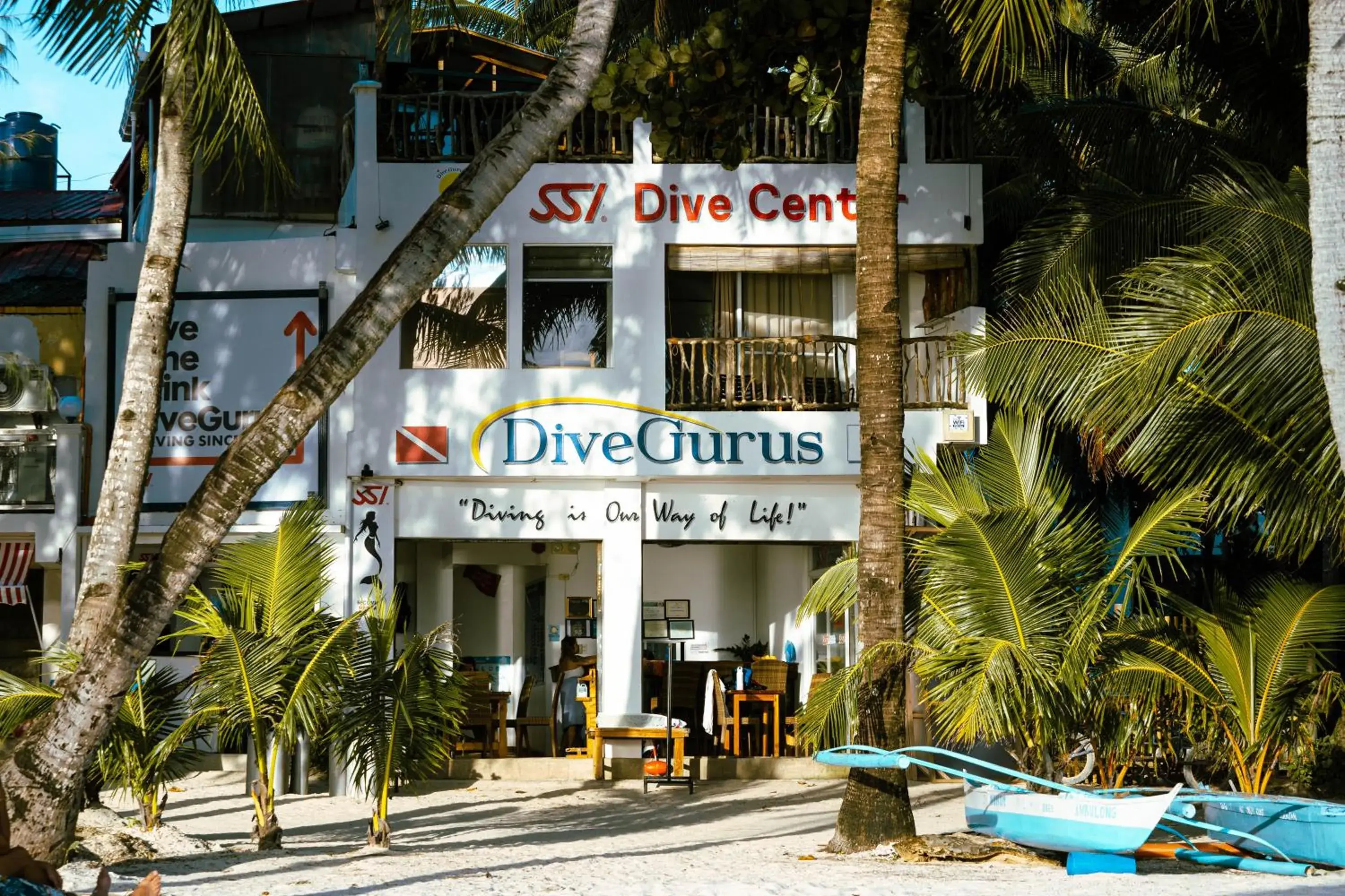 Facade/entrance in DiveGurus Boracay Beach Resort Facade/entrance in DiveGurus Boracay Beach Resort