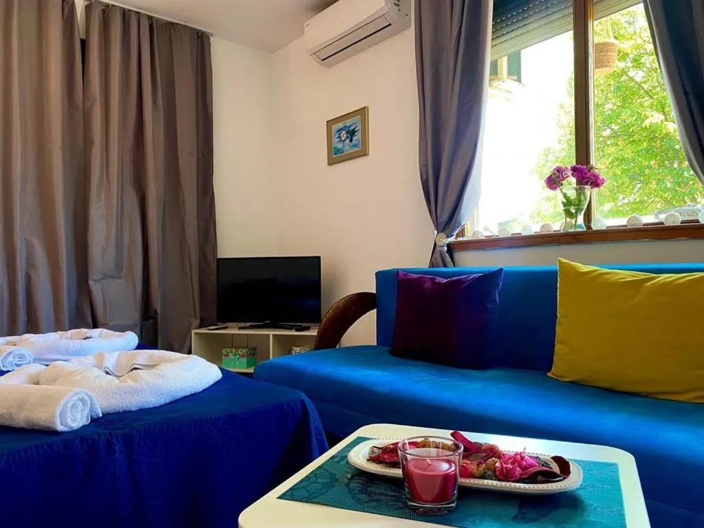 Bed in Family Hotel Argo