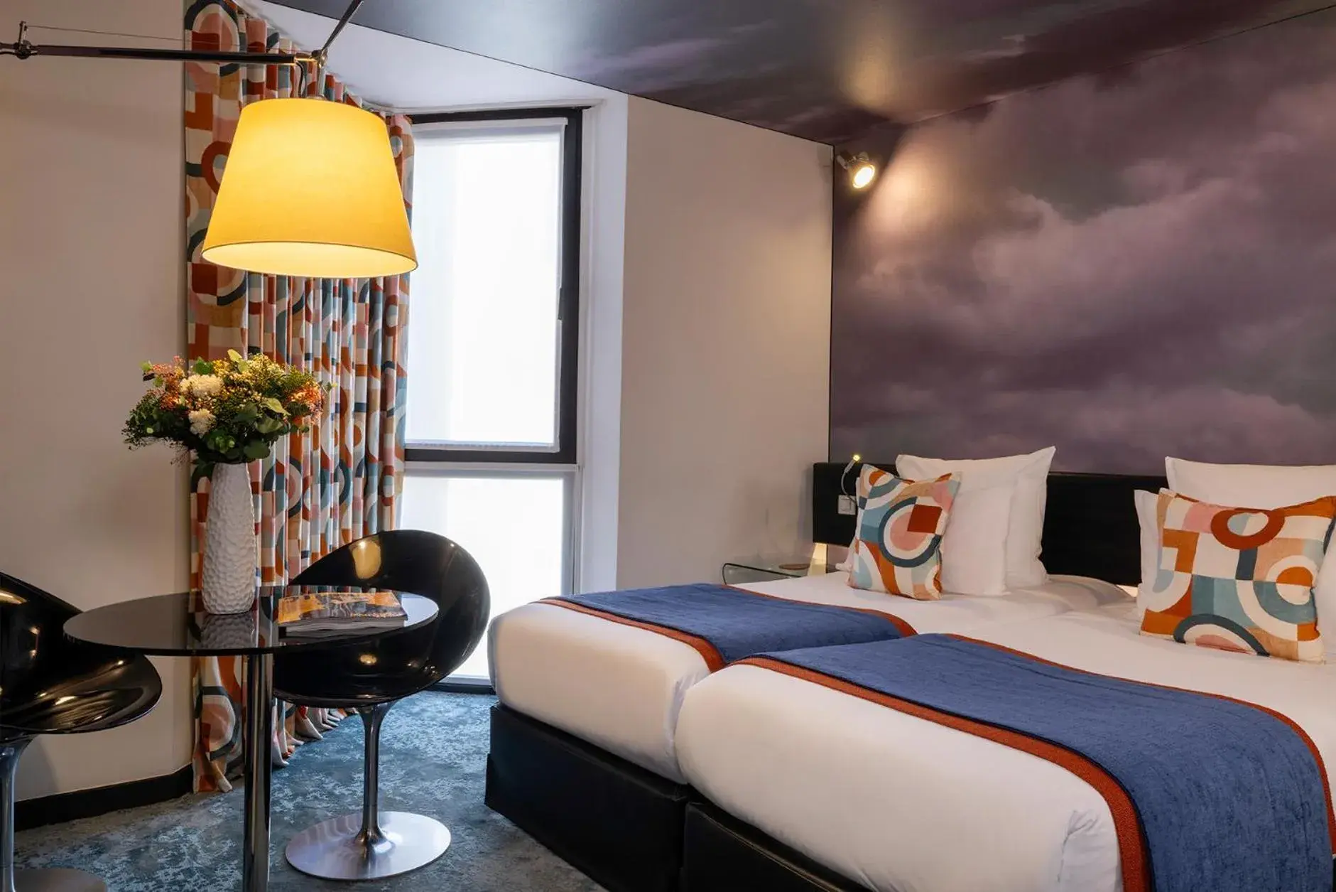 Bedroom, Bed in Le 7 Eiffel Hotel by Malone Bedroom, Bed in Le 7 Eiffel Hotel by Malone