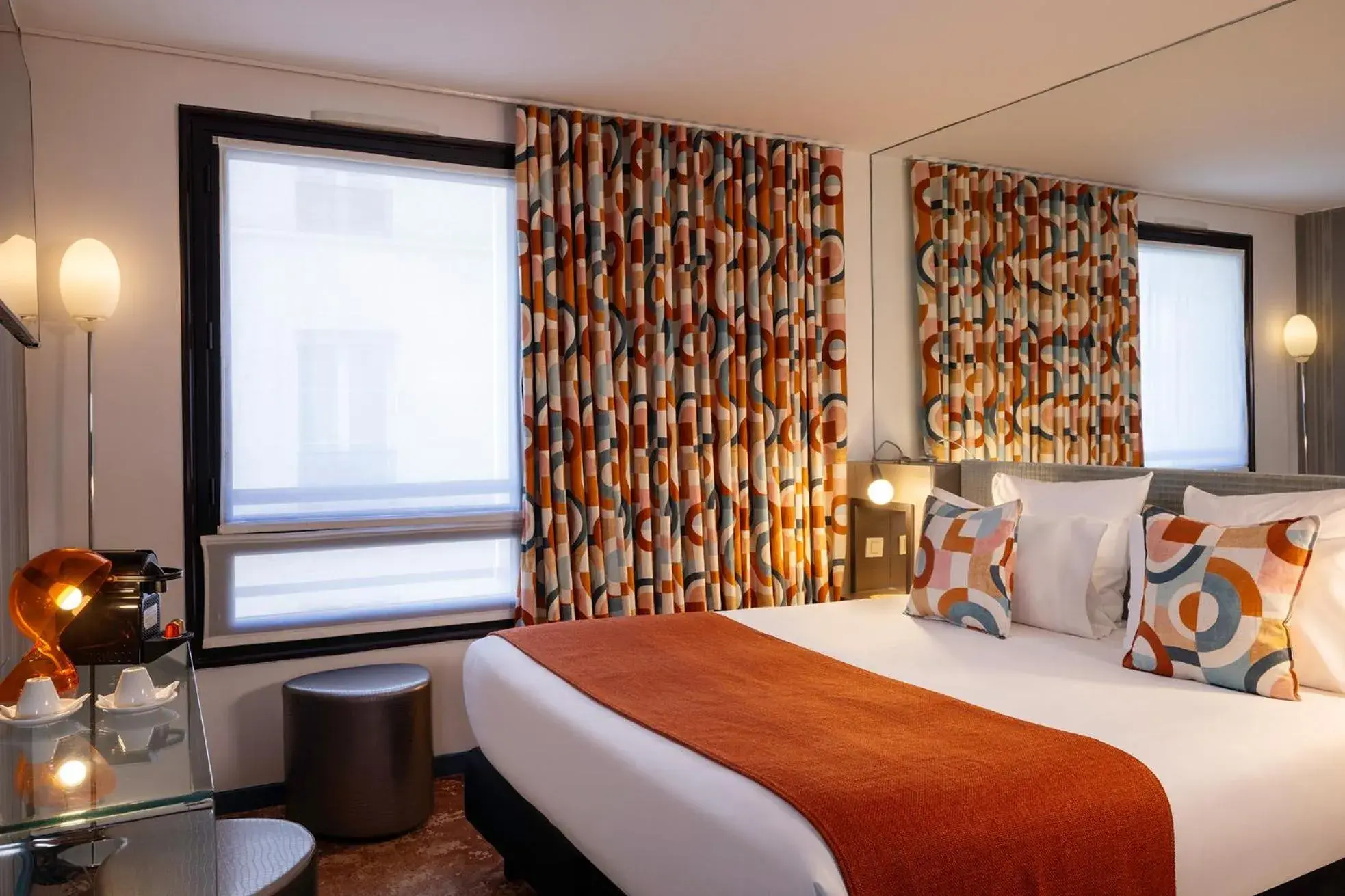 Bedroom, Bed in Le 7 Eiffel Hotel by Malone Bedroom, Bed in Le 7 Eiffel Hotel by Malone